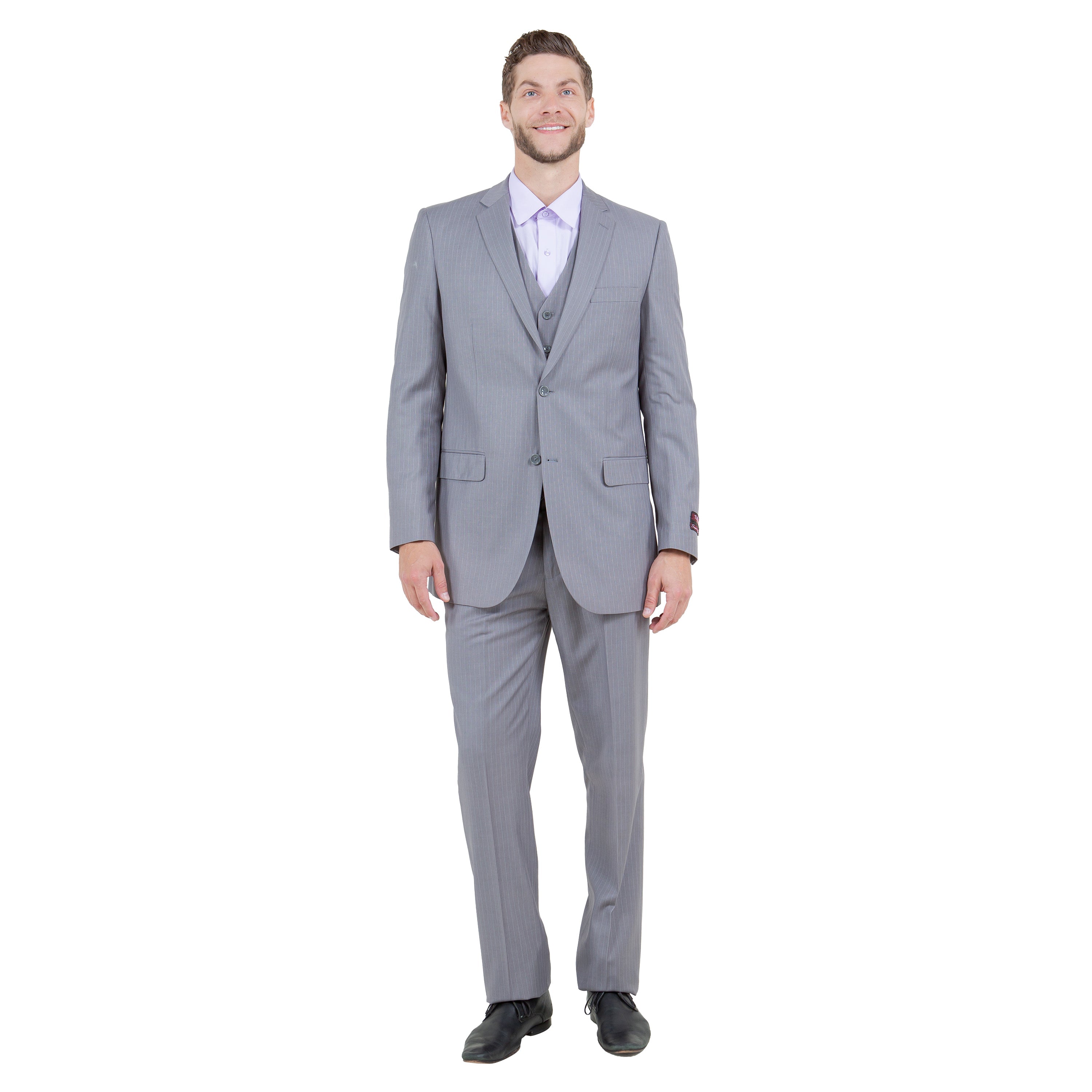 Men's Modern-Fit 3pc Pinstripe Suit, Notch Lapel