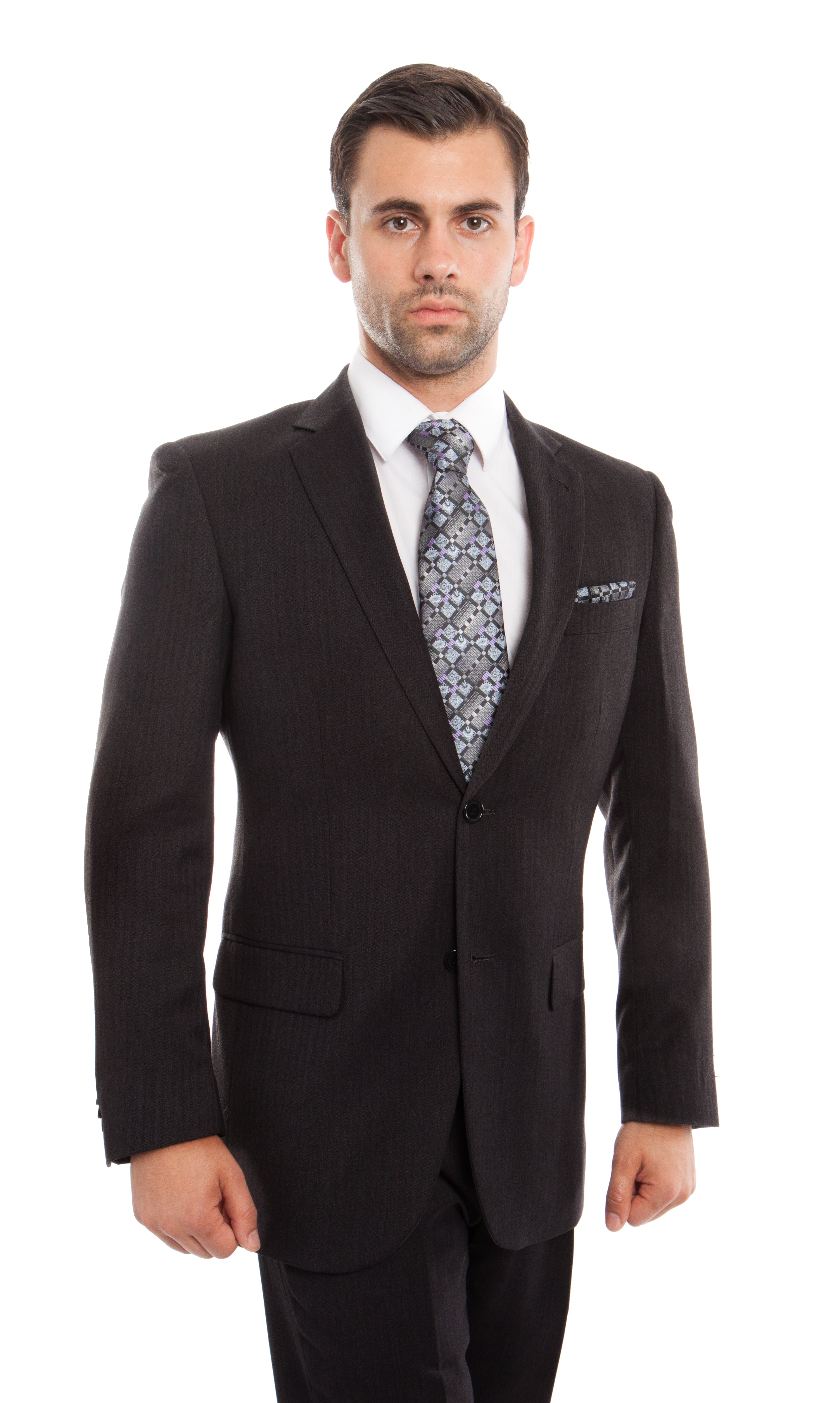 Navy Solid 2-PC Regular Modern Fit Suits