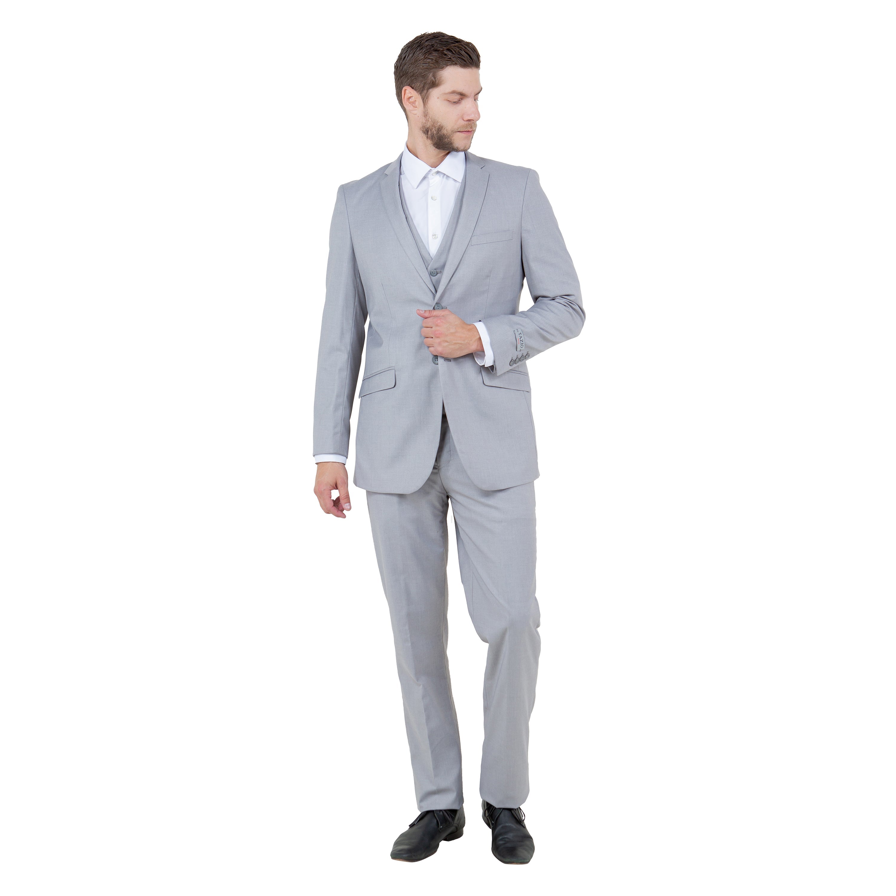 Men's Slim-Fit 3pc Suit, Notch Lapel