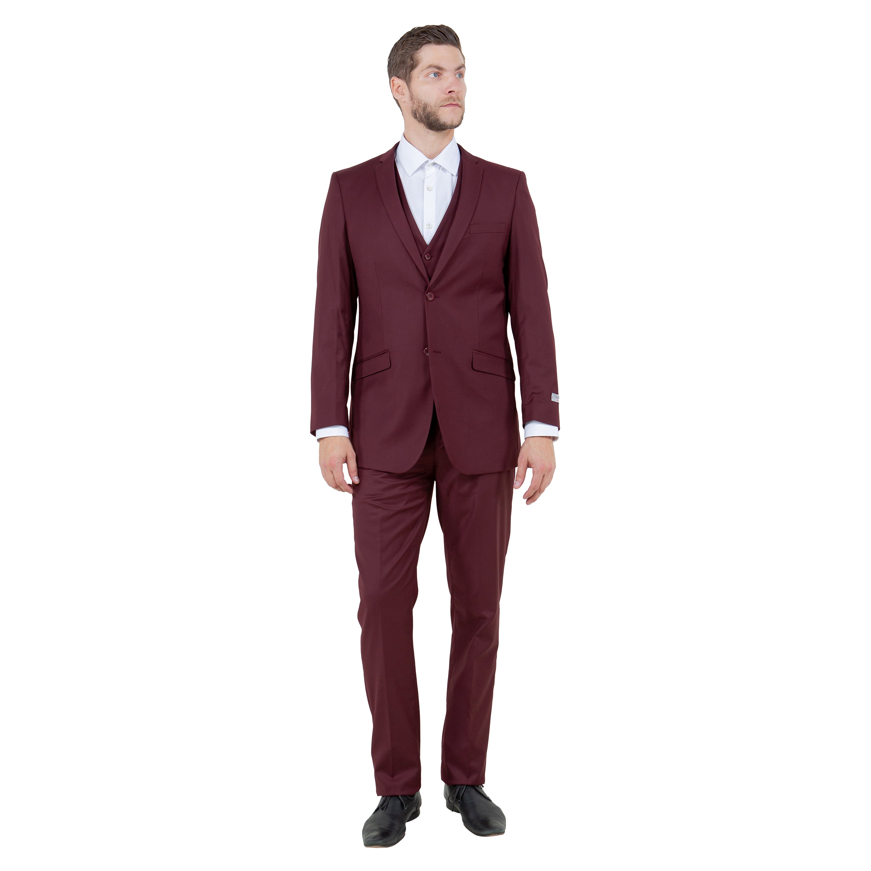 Men's Slim-Fit 3pc Suit, Notch Lapel