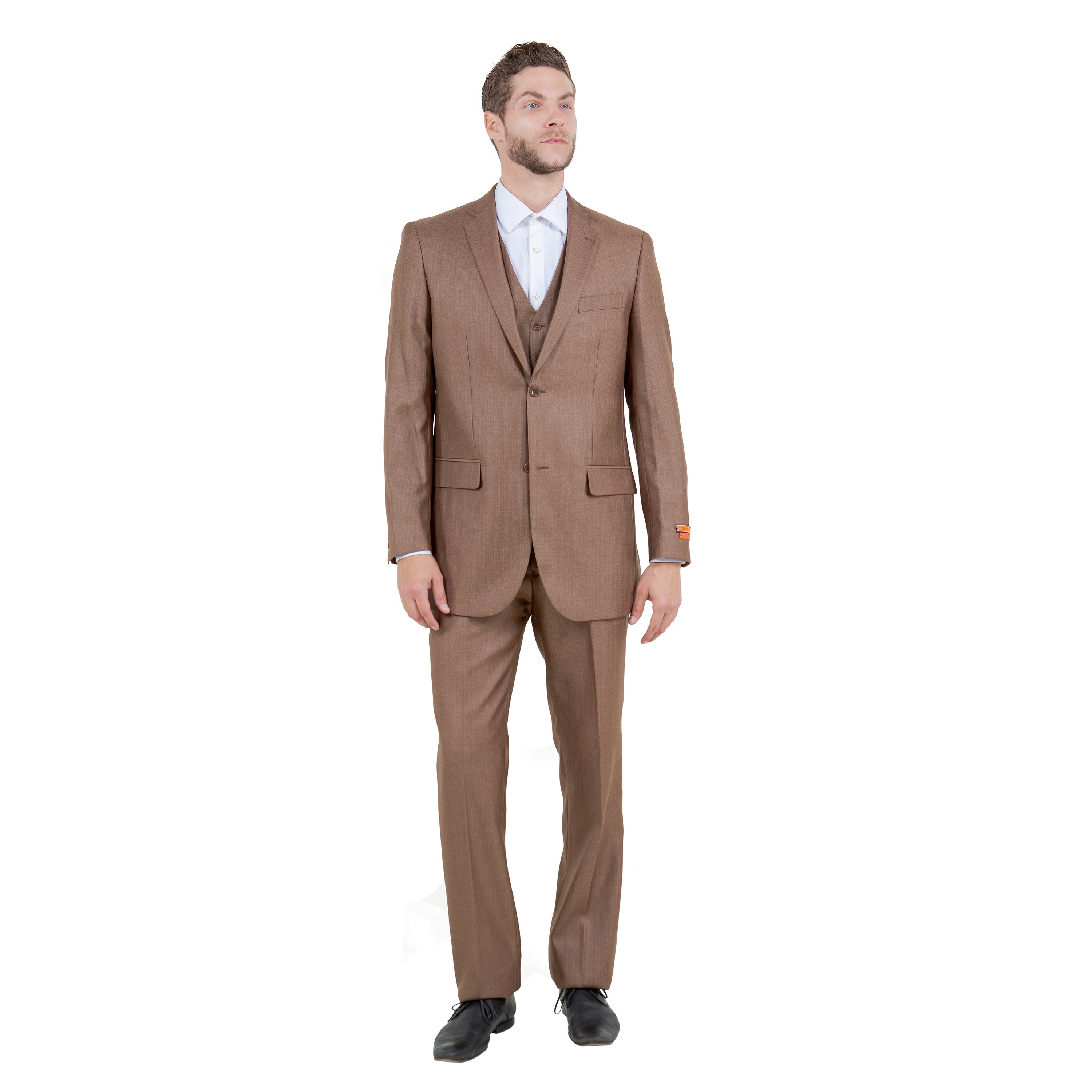 Men's Modern-Fit 3pc Sharkskin Suit Set