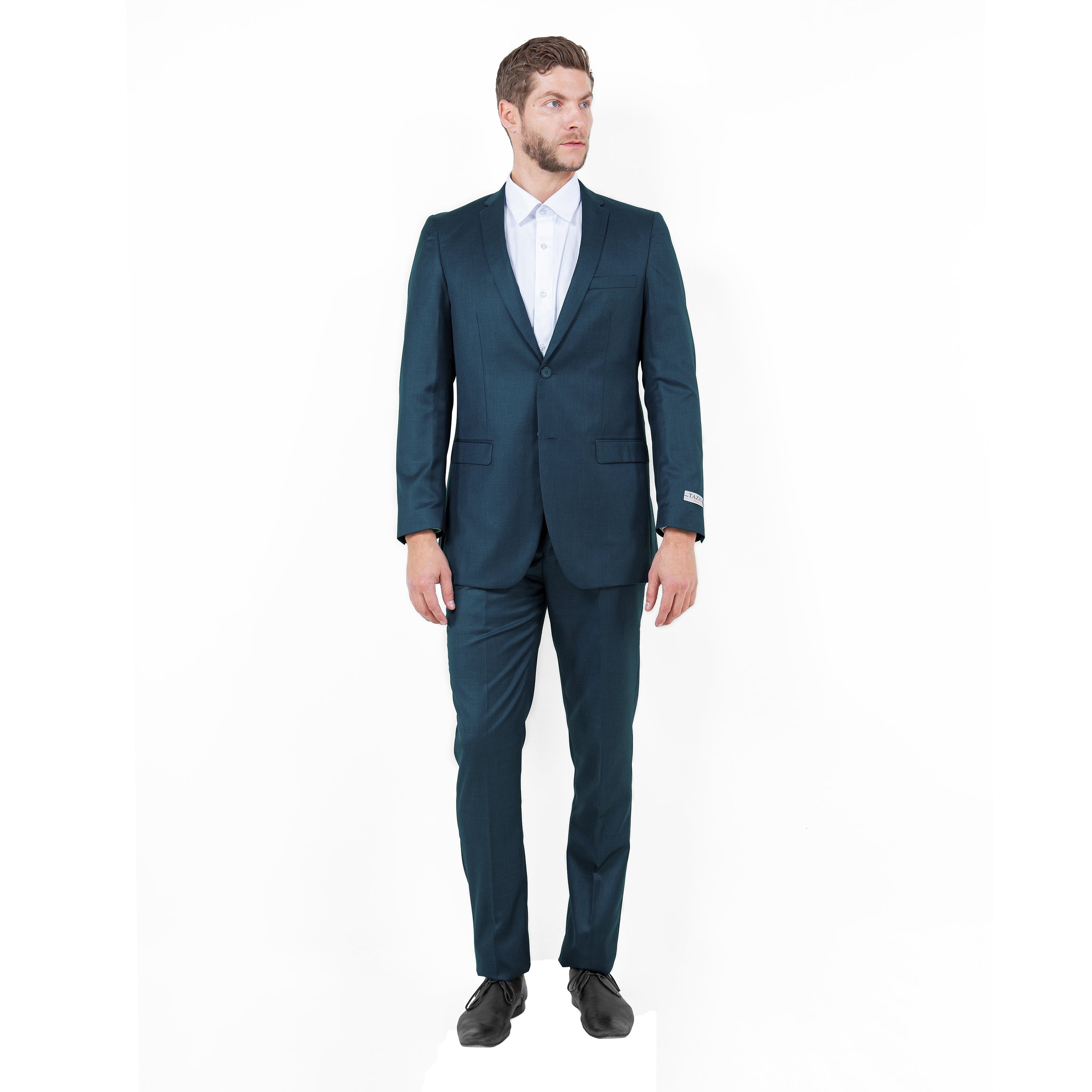 Mid. Navy Solid 2-PC Slim Fit Performance Stretch Suits