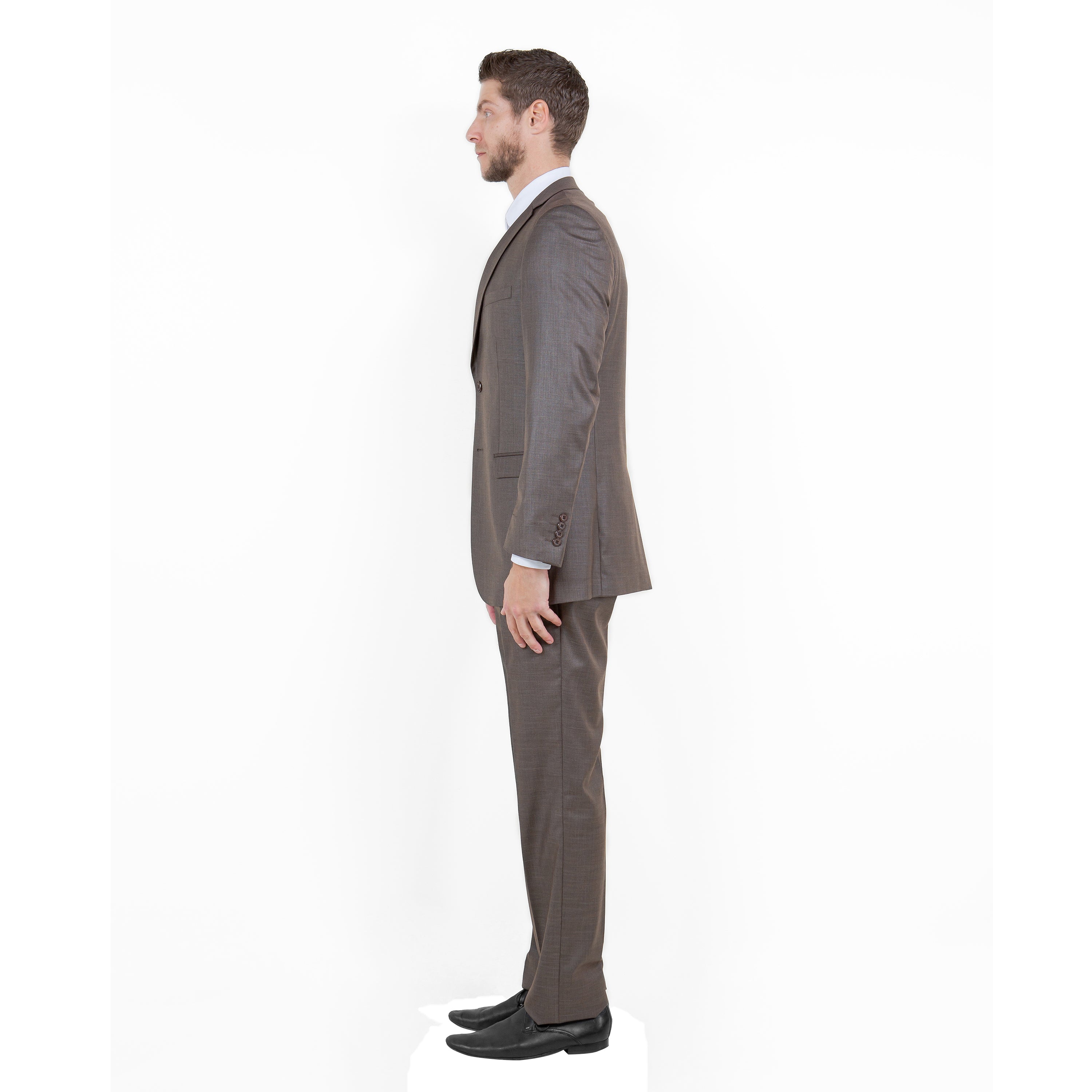 Cocoa Men's 2pc Sharkskin Suit Slim-Fit