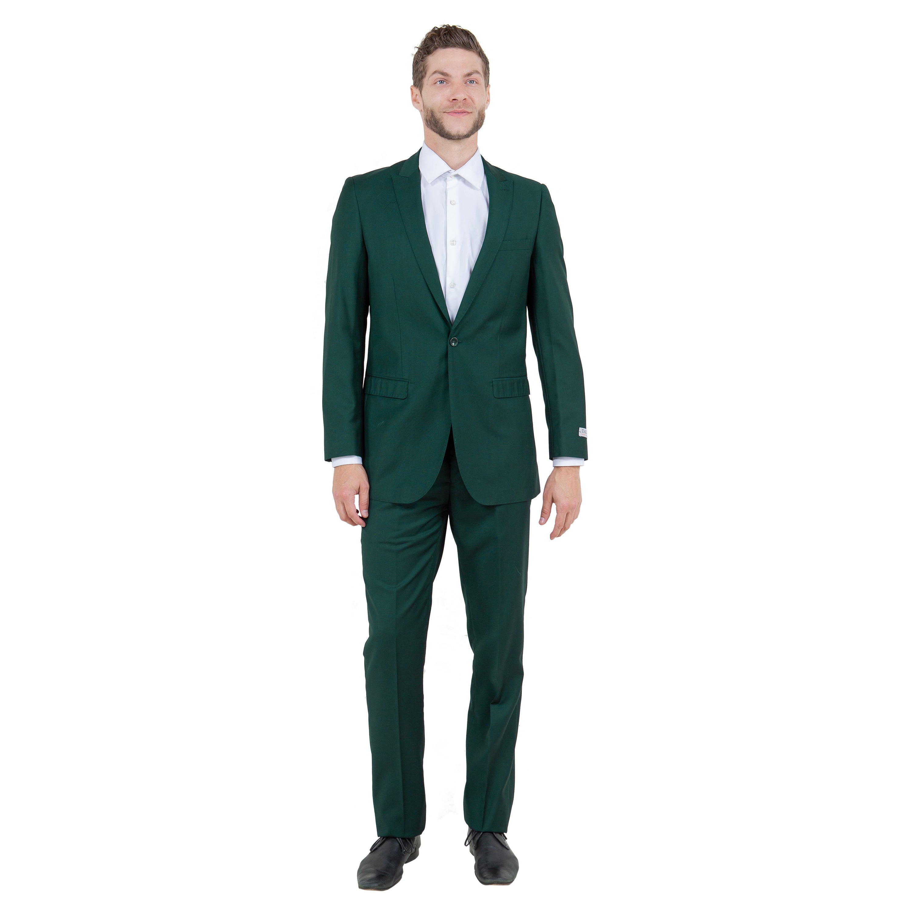 Hunter Green Solid 2-PC Slim Fit Performance Stretch Suits