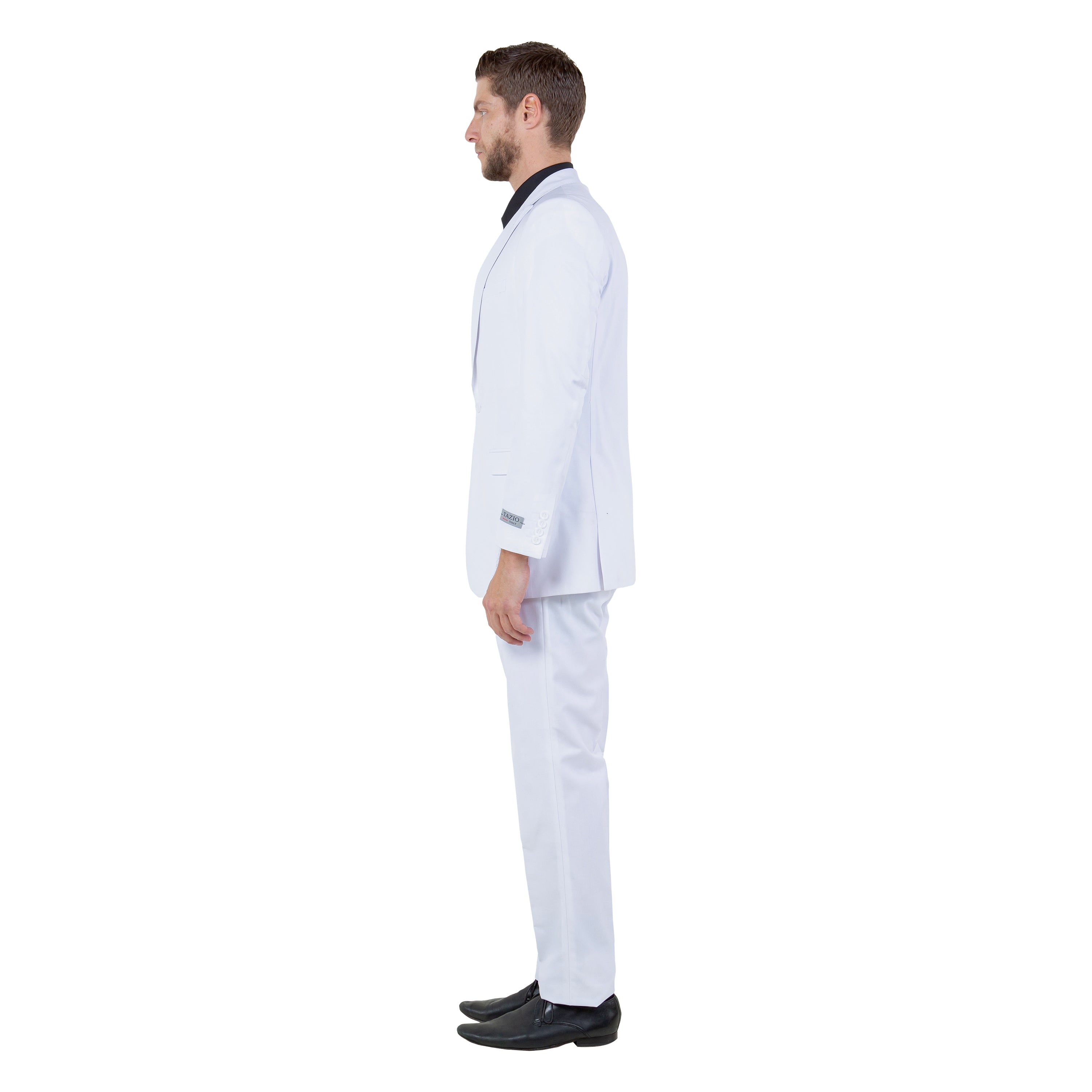 White Solid 2-PC Slim Fit Performance Stretch Suits