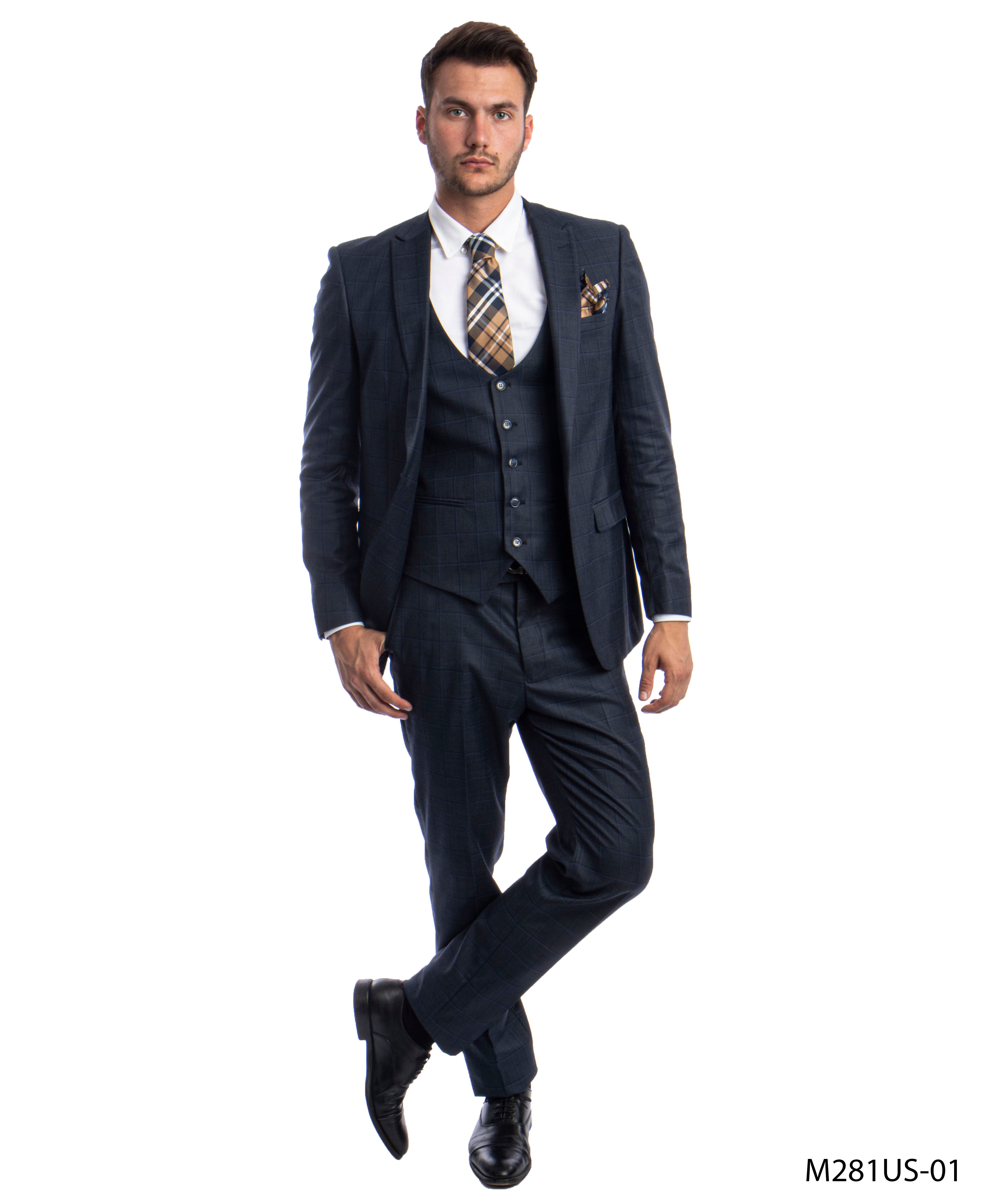 Navy/Blue Suit For Men Formal Suits For All Ocassions