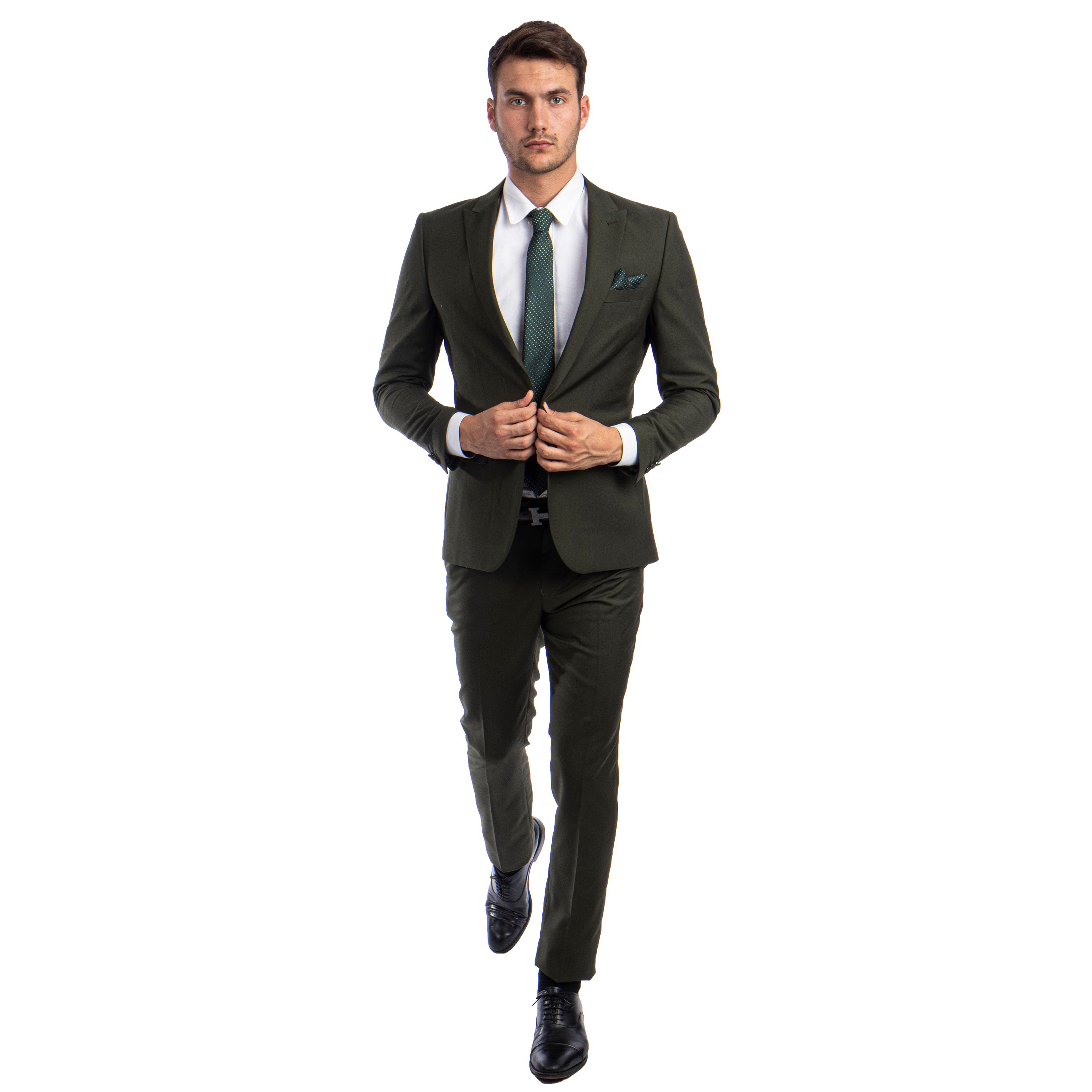 Men's Skinny-Fit 2pc Suit w/ Peak Lapel