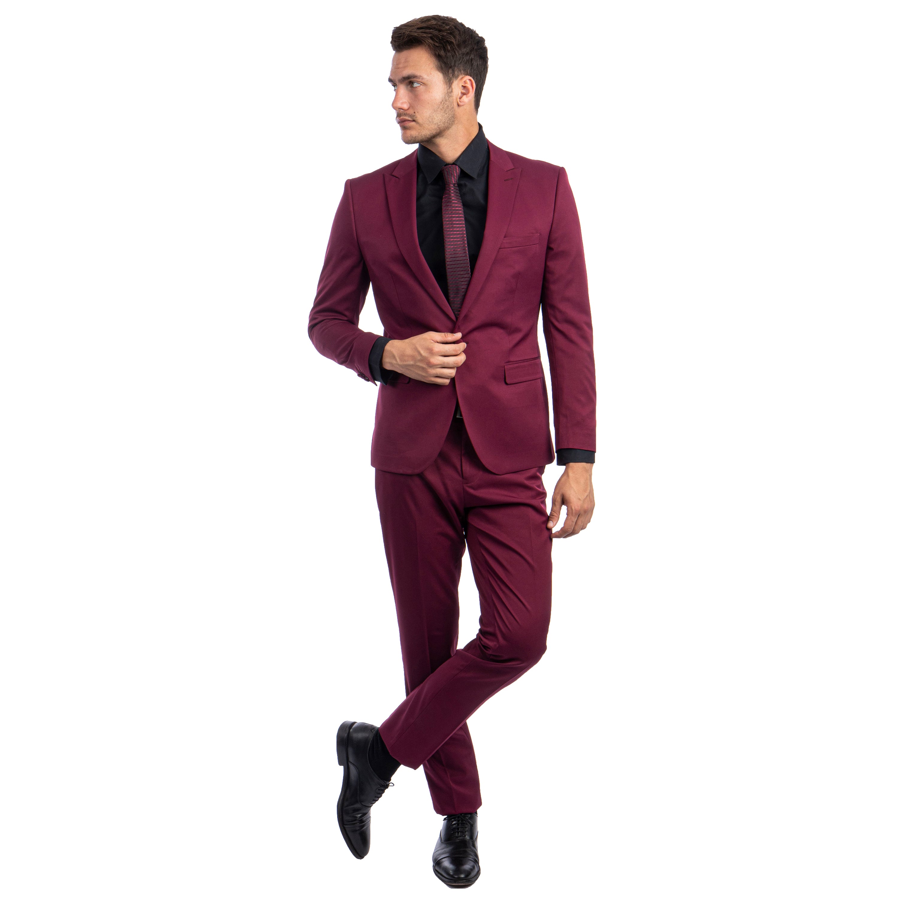 Men's Skinny-Fit 2pc Suit w/ Peak Lapel