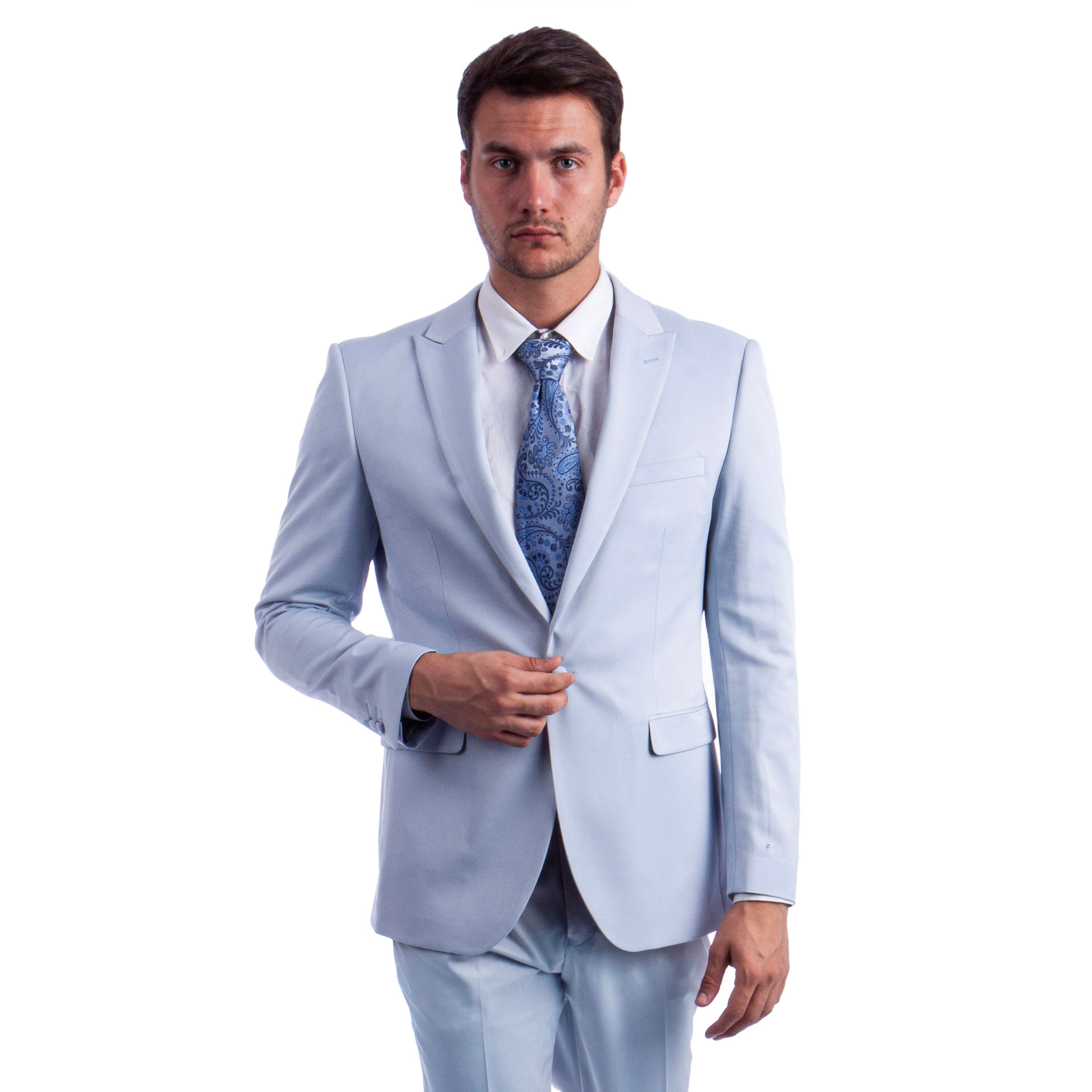 Men's Skinny-Fit 2pc Suit w/ Peak Lapel