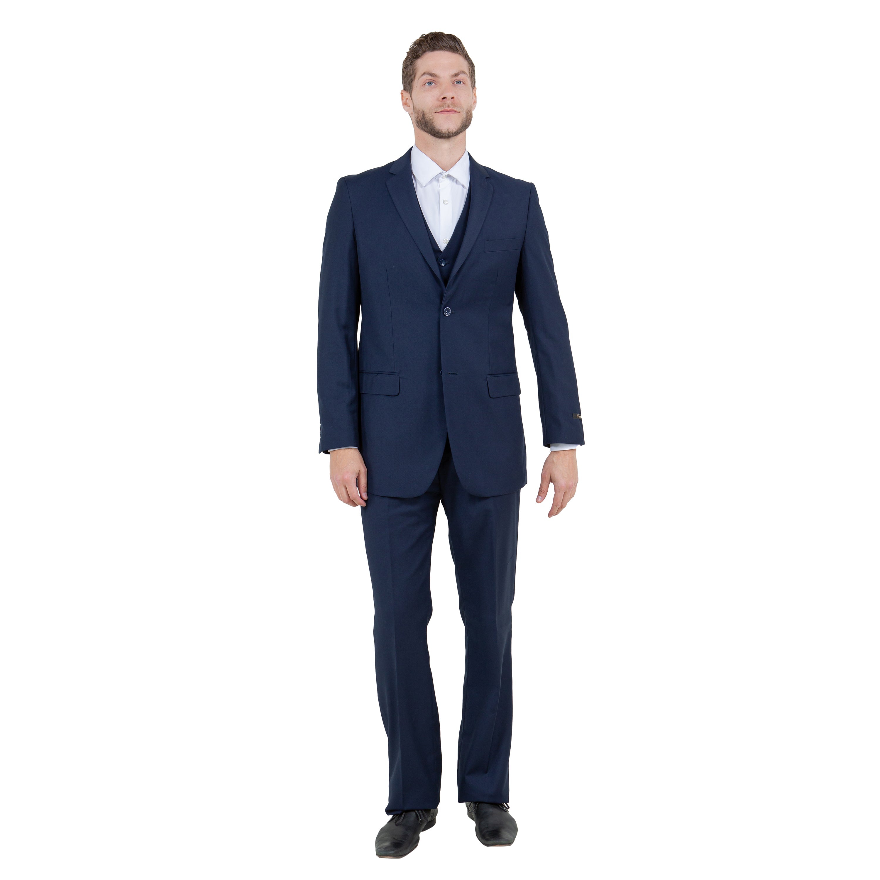 Men's Modern-Fit 3-Piece Suit Set w/ Jacket, Vest and Pants