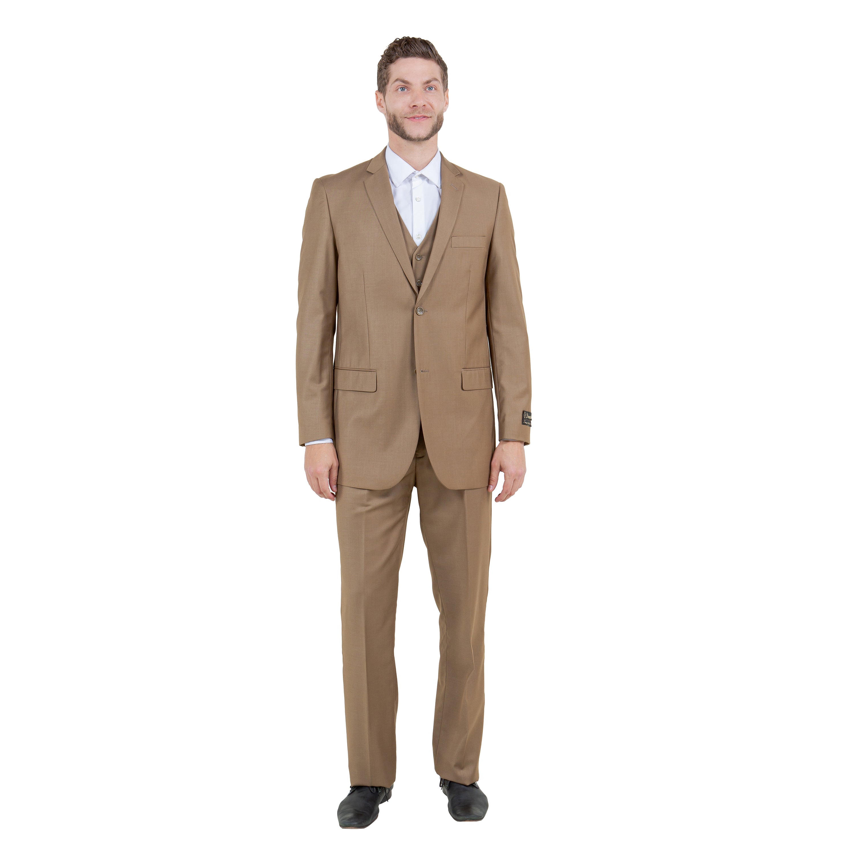 Men's Modern-Fit 3-Piece Suit Set w/ Jacket, Vest and Pants