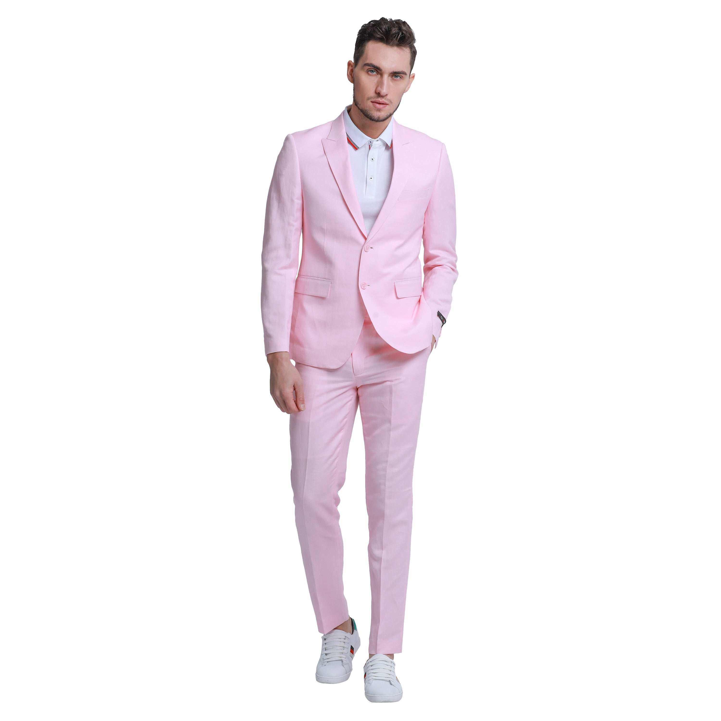 Men's Skinny Fit 2pc Linen Suit