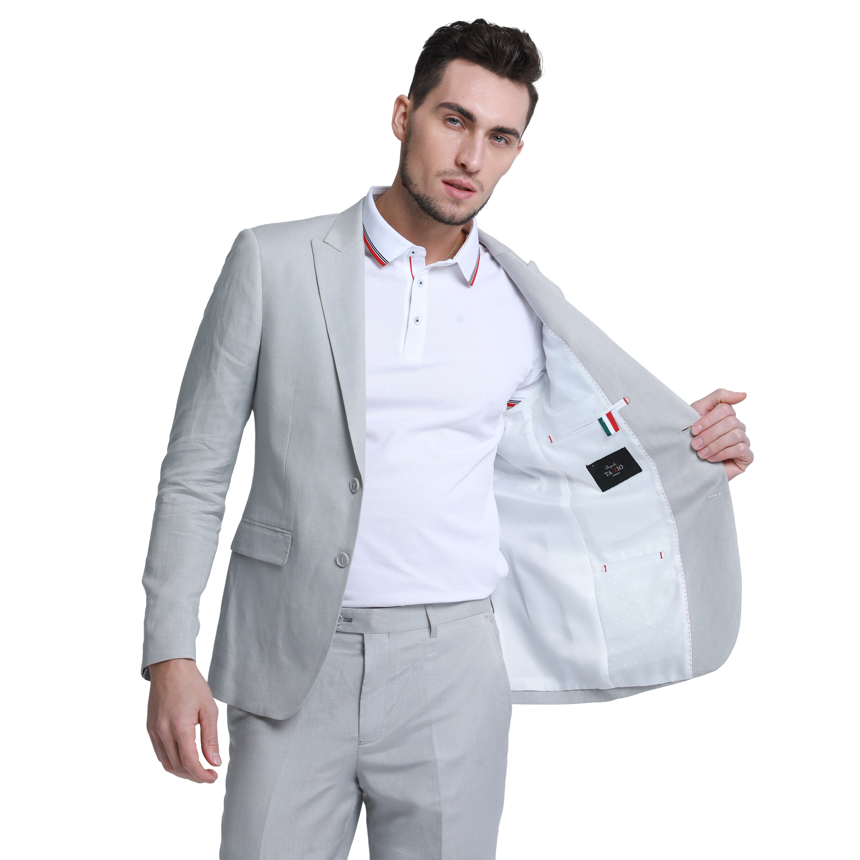 Men's Skinny Fit 2pc Linen Suit