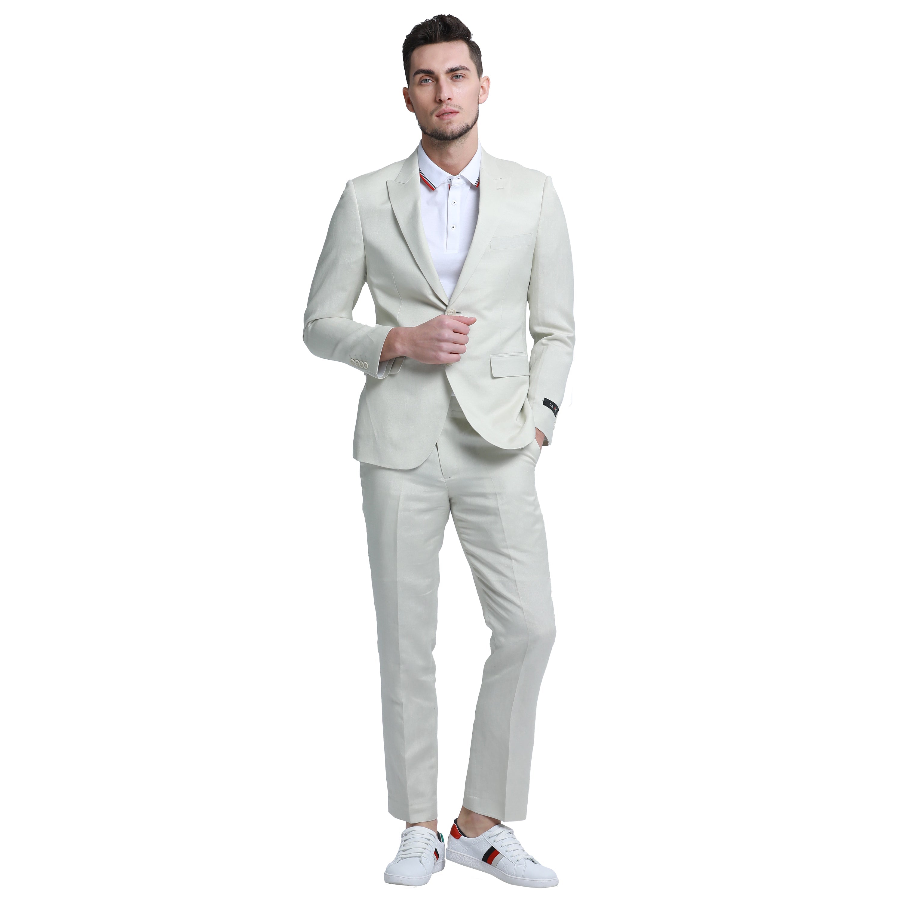 Men's Skinny Fit 2pc Linen Suit