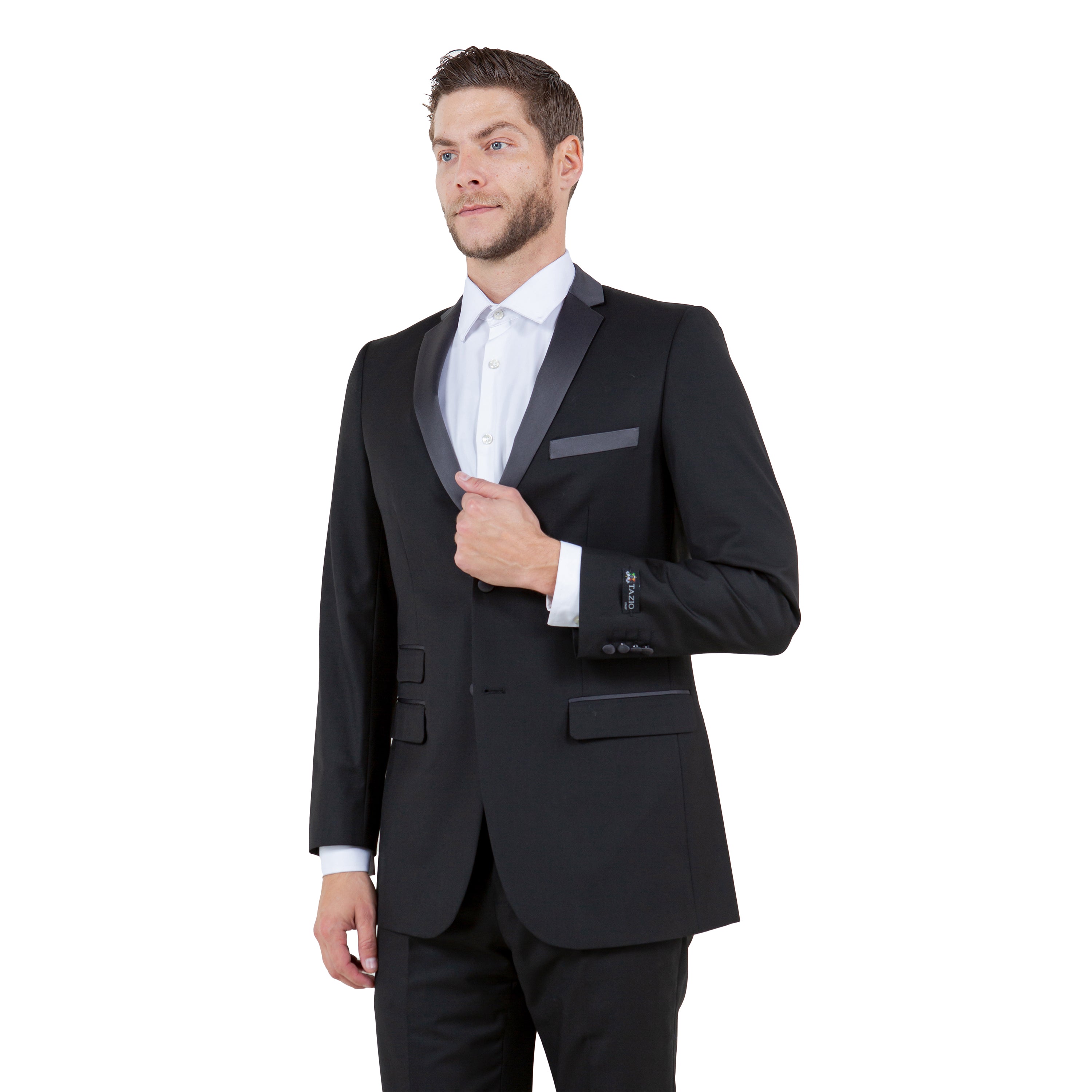 Men's Slim-Fit Tuxedo Sport Coat w/ Satin Notch Lapel