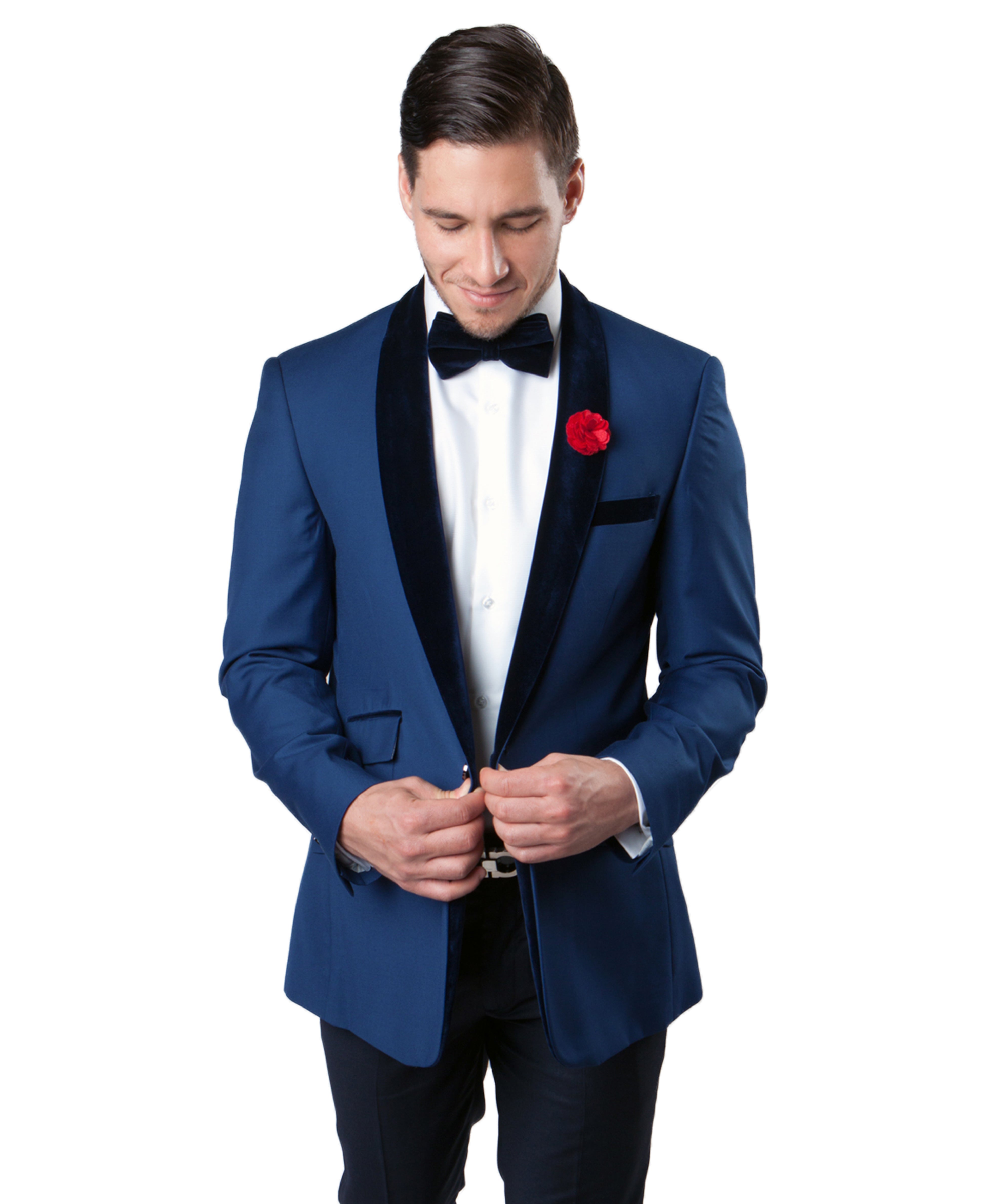 Men's Slim-Fit Tuxedo Sport Coat w/ Satin Shawl Lapel