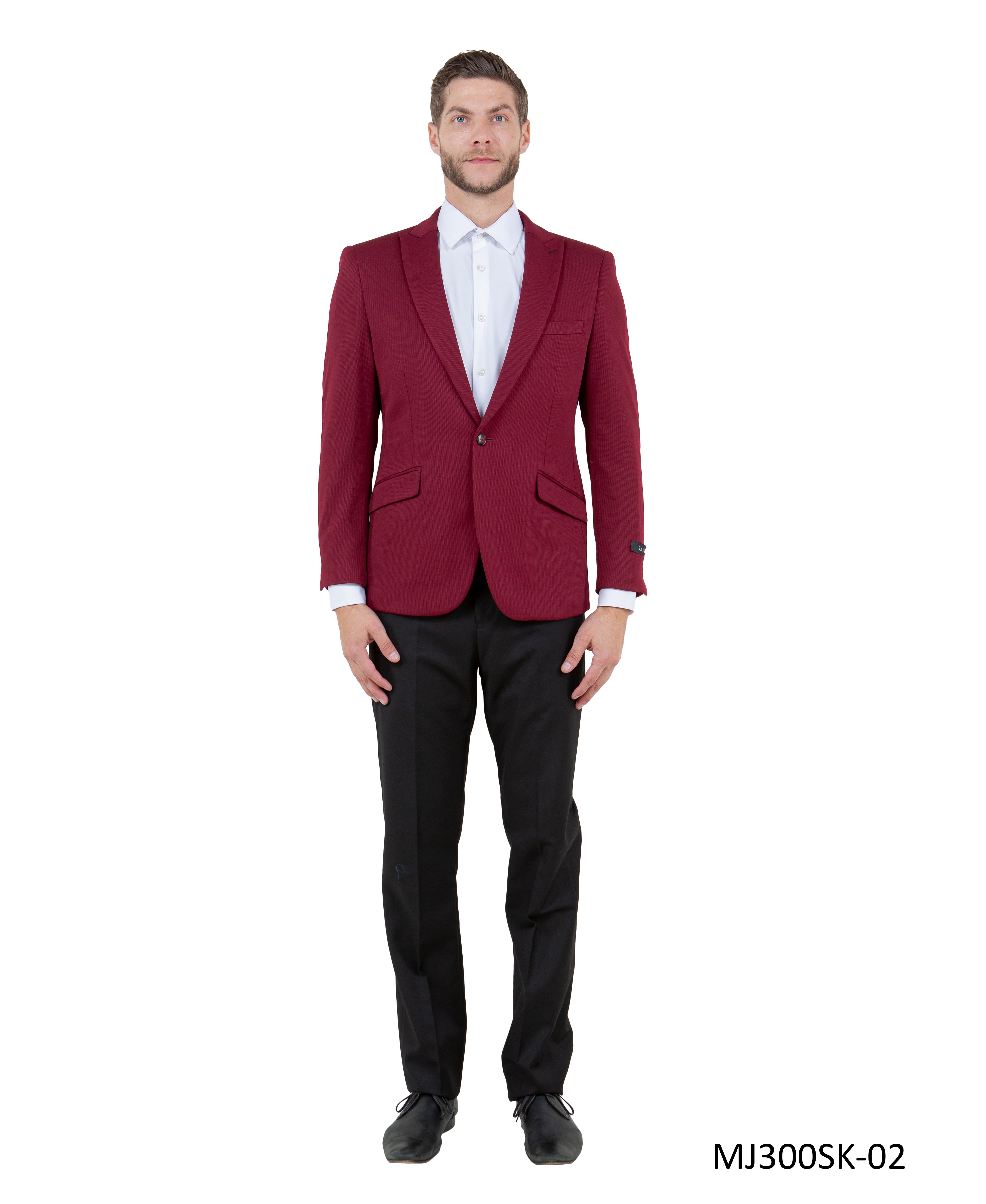 Mens Peak Lapel Blazer Only Solid Pattern