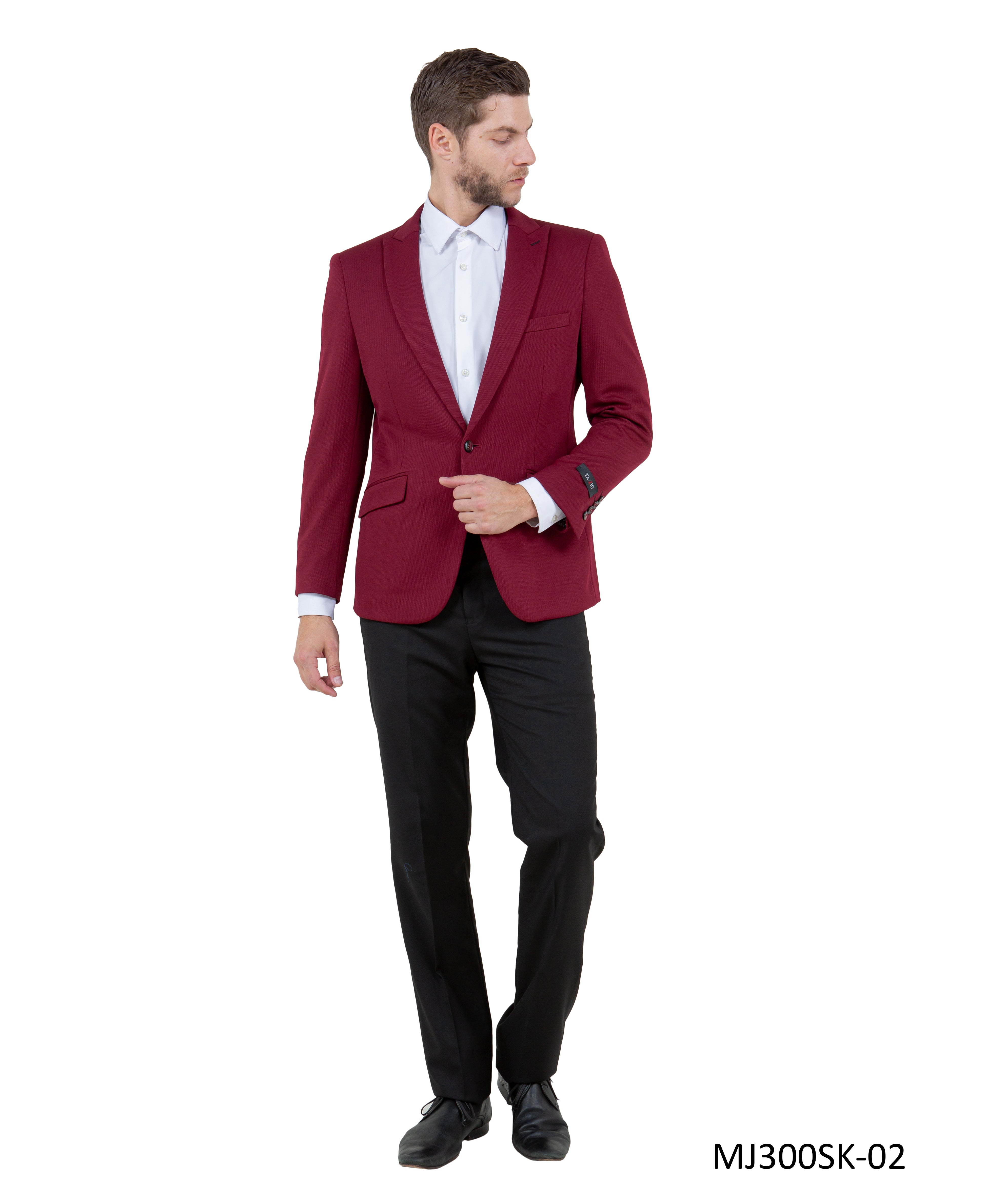 Mens Peak Lapel Blazer Only Solid Pattern