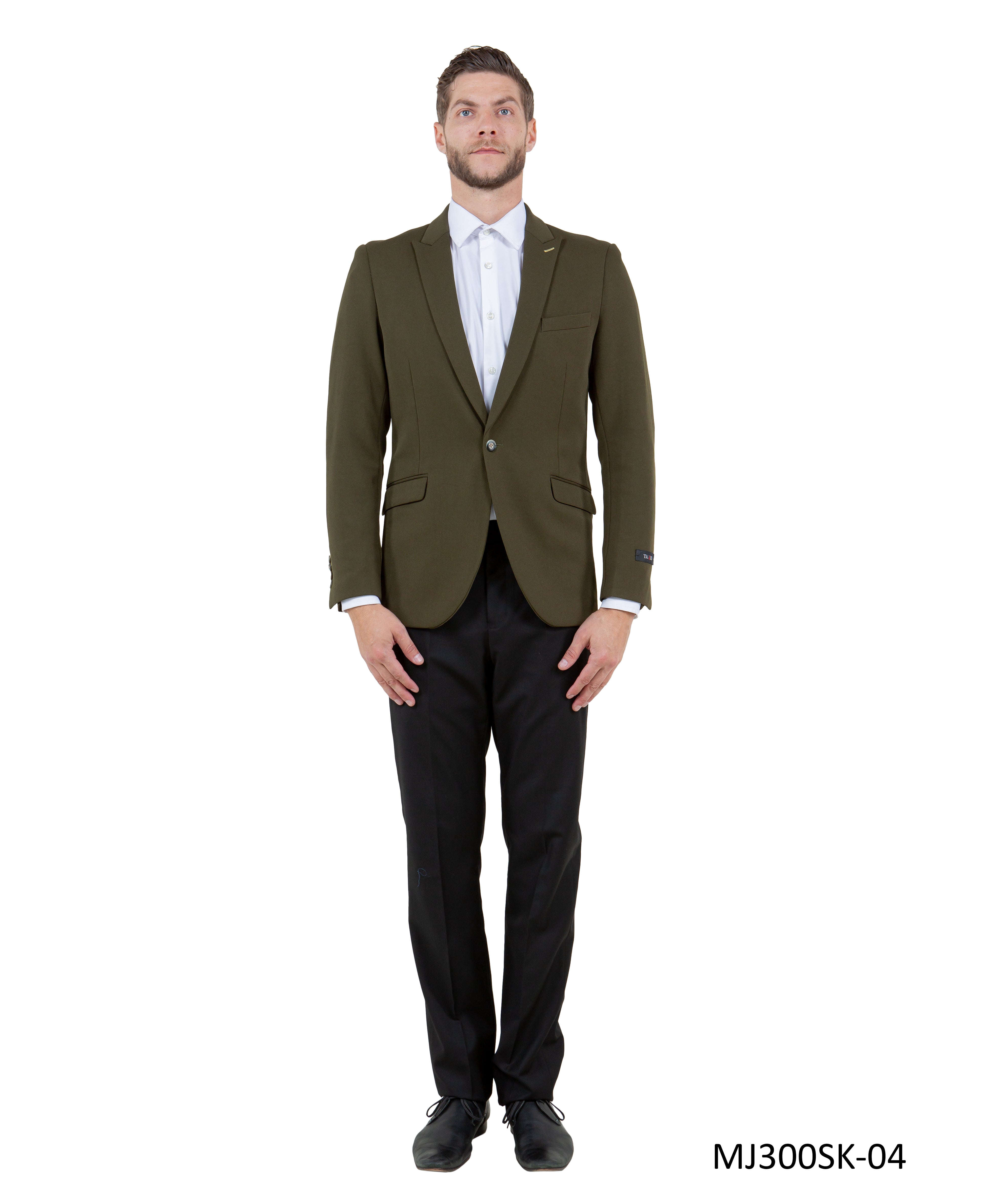 Mens Peak Lapel Blazer Only Solid Pattern