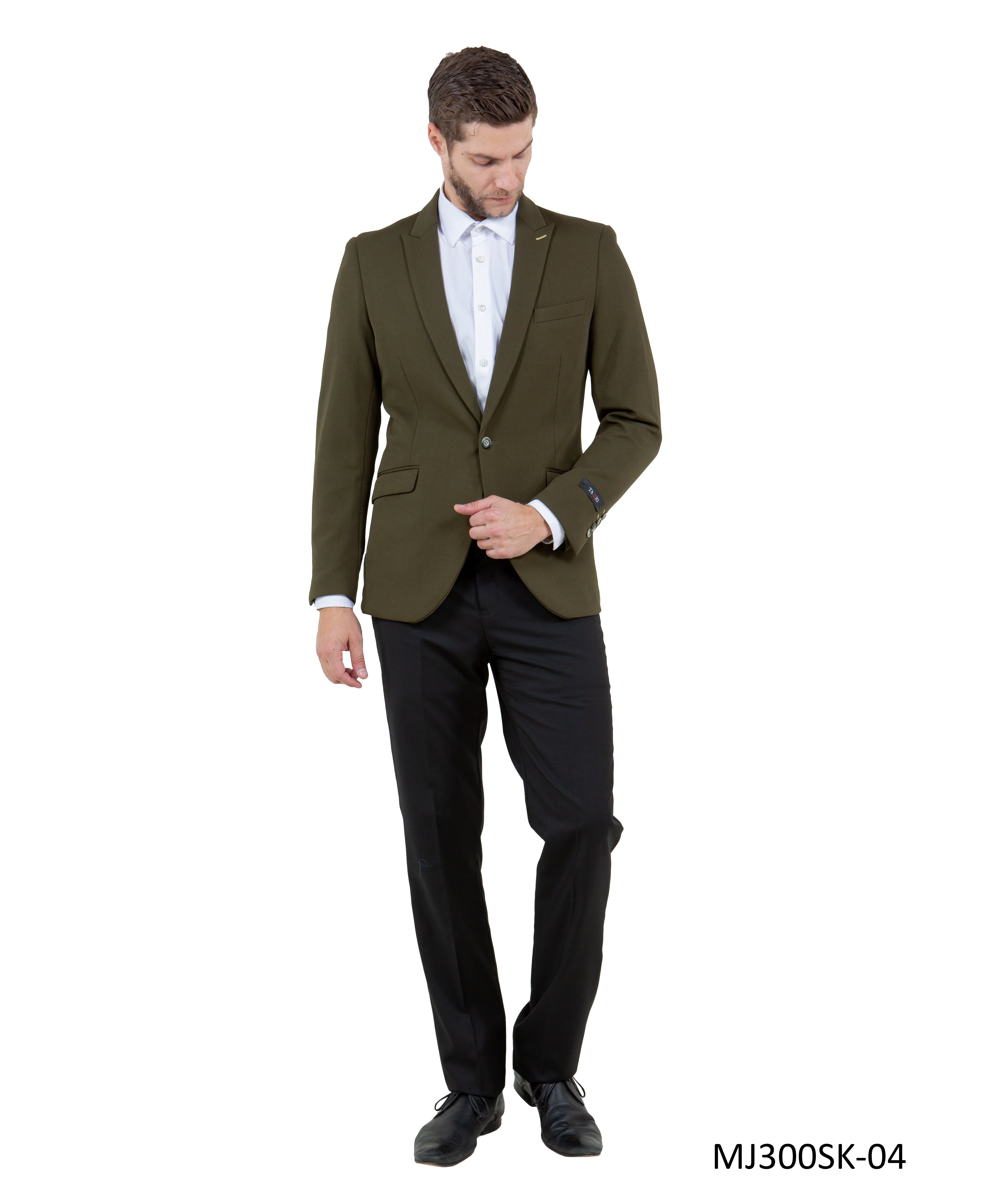 Mens Peak Lapel Blazer Only Solid Pattern