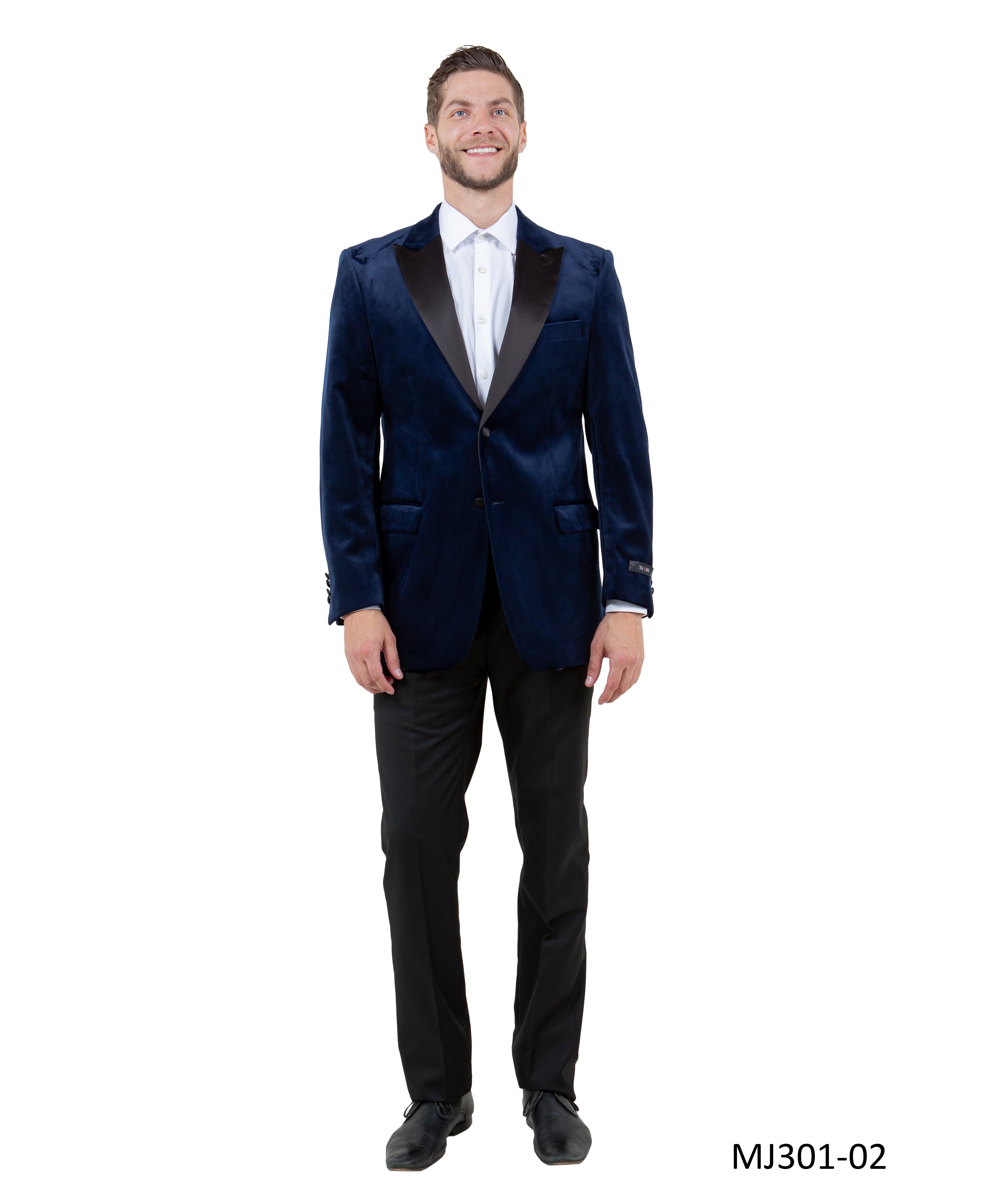 Men's Modern Fit Sport Coat w/ Satin Peak Lapel