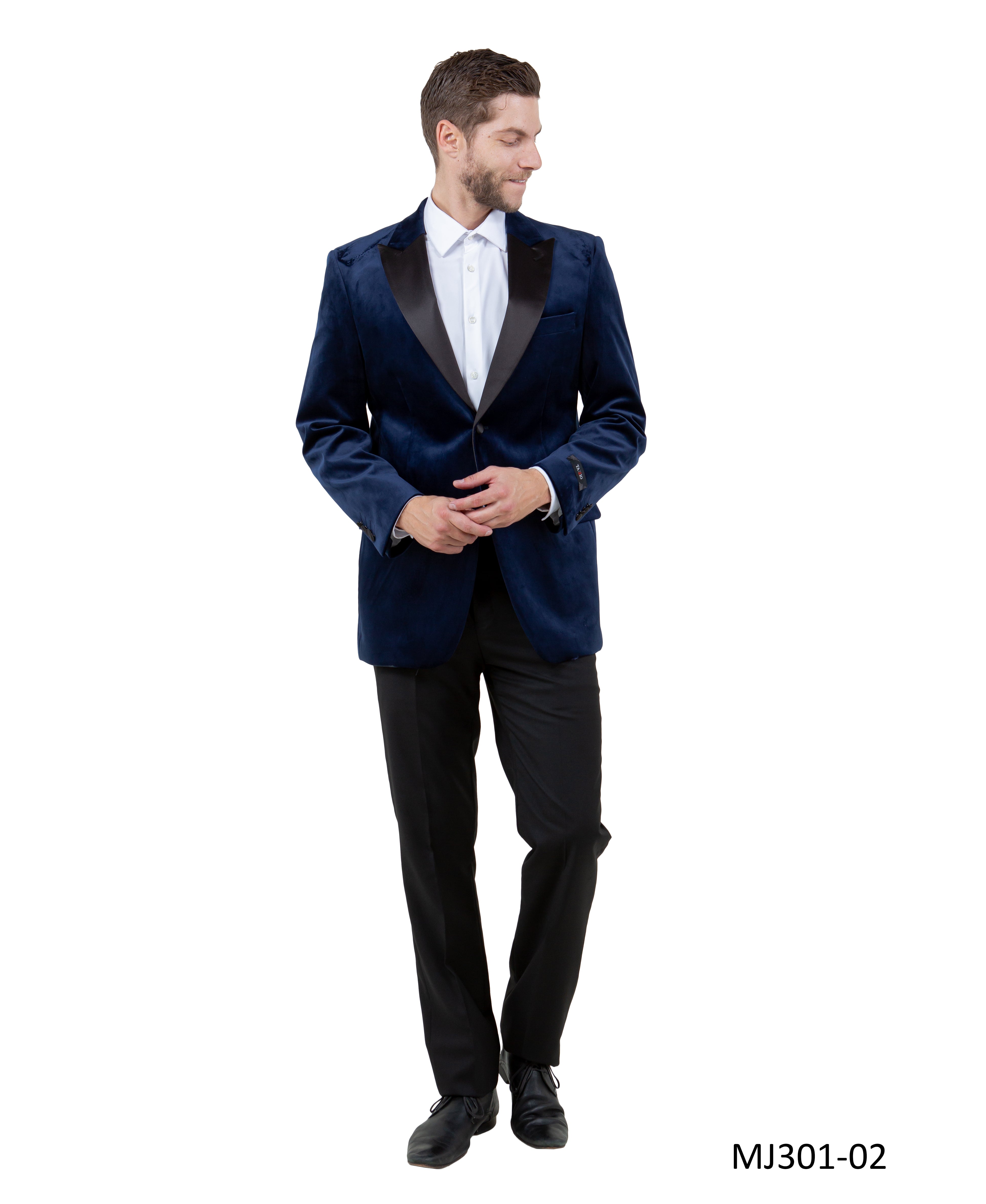 Men's Modern Fit Sport Coat w/ Satin Peak Lapel