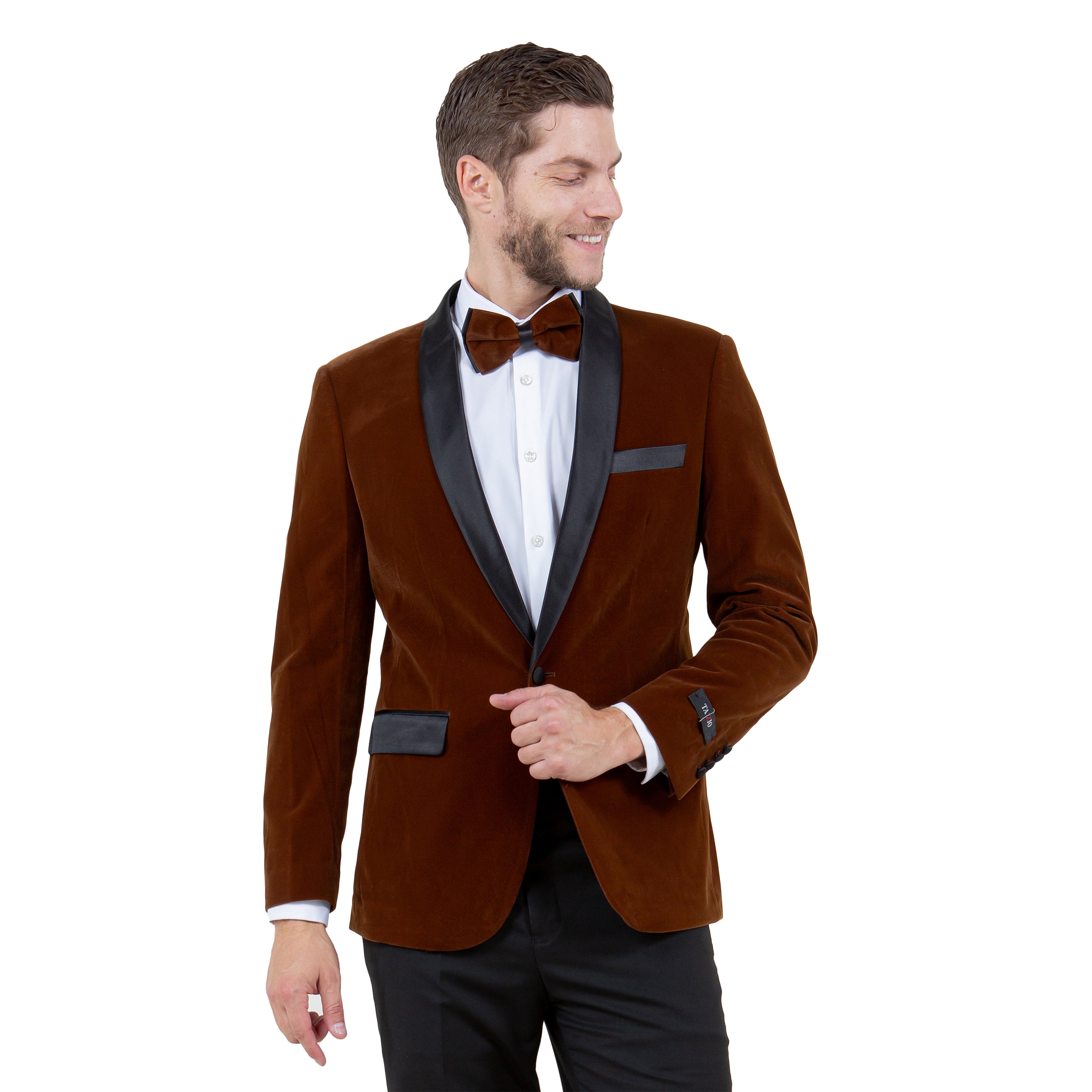 Men's Velvet Slim-Fit Blazer w/ Satin Shawl Collar