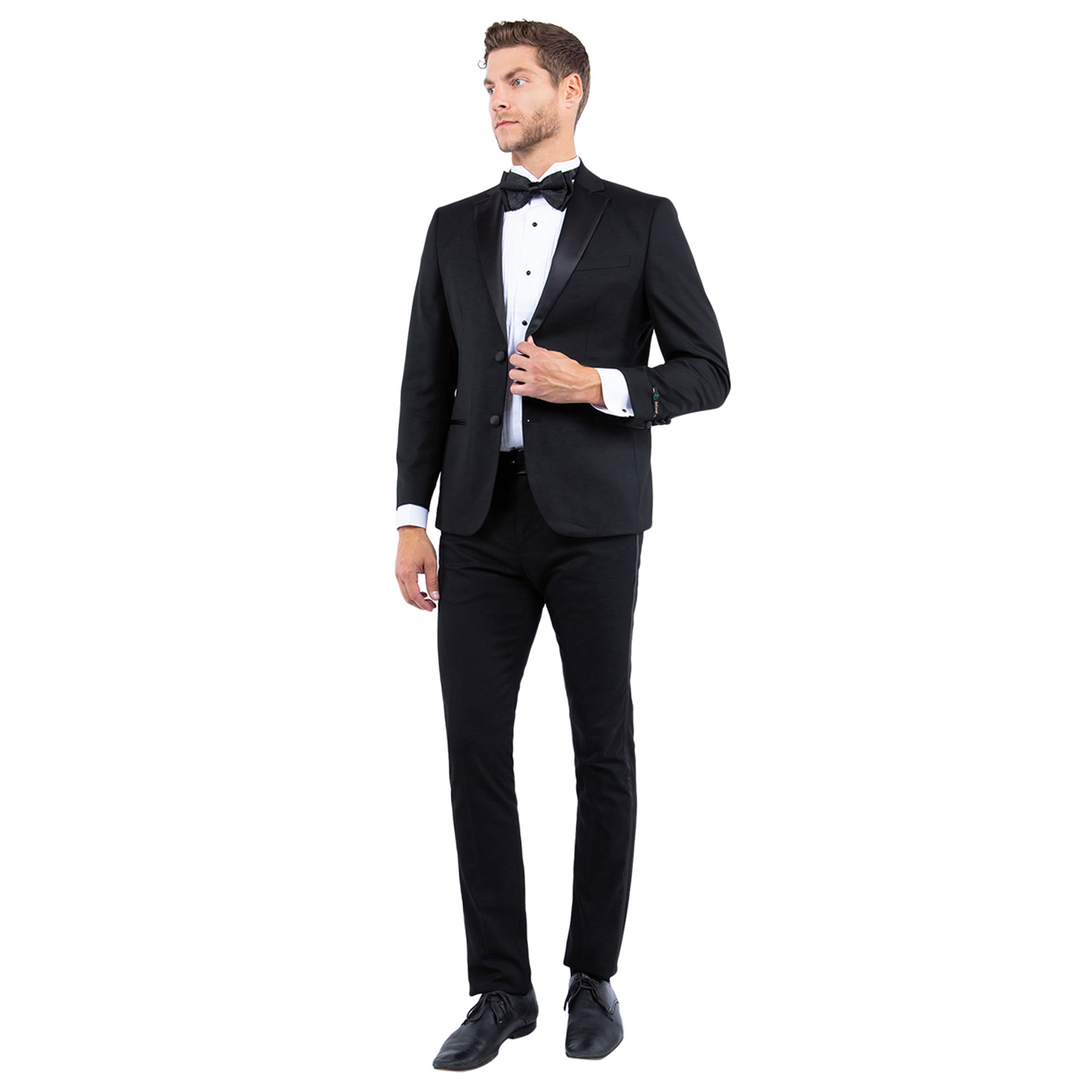 Men's Tailored-Fit Suits Separates Tuxedo Jacket w/ Notch Lapel