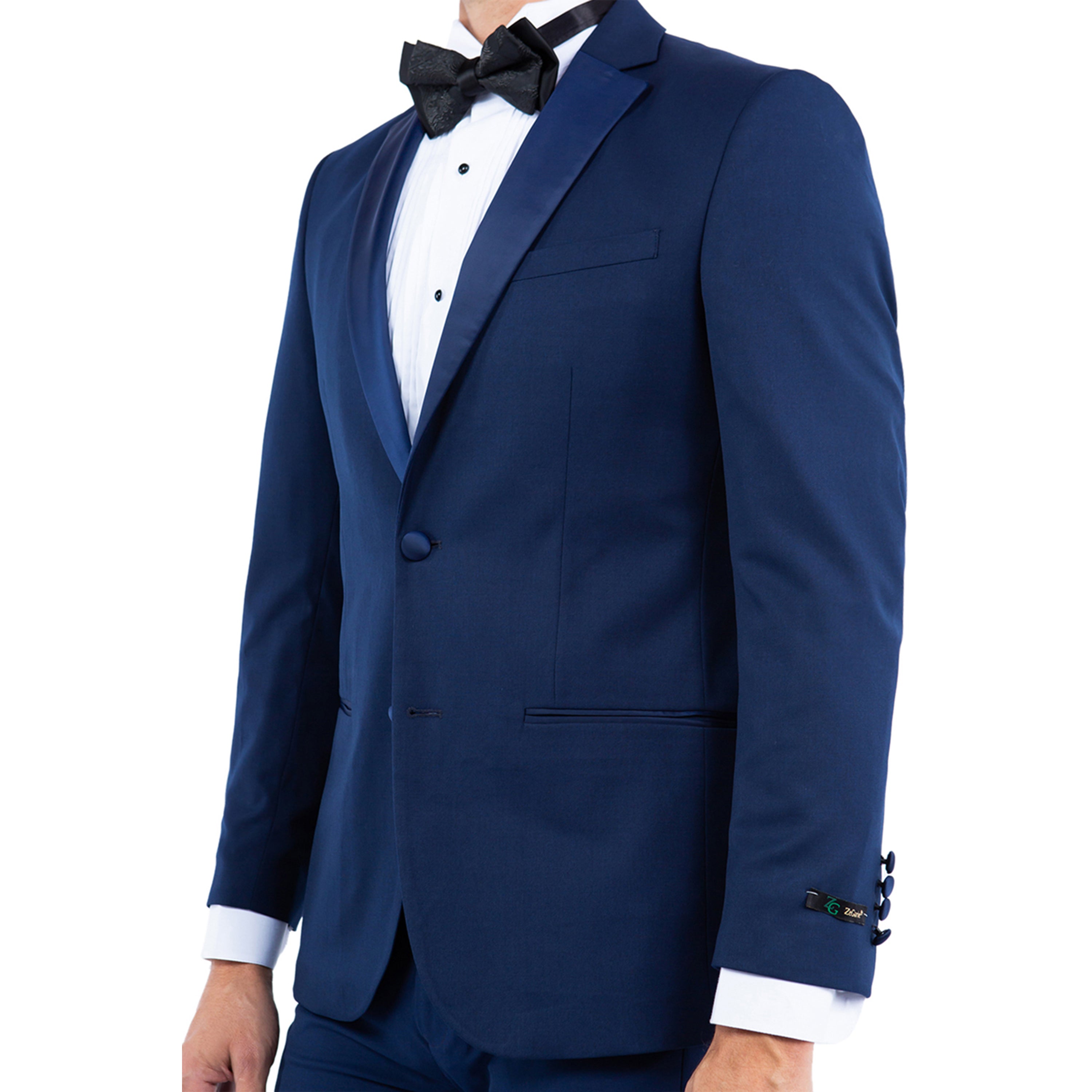 Men's Tailored-Fit Suits Separates Tuxedo Jacket w/ Notch Lapel