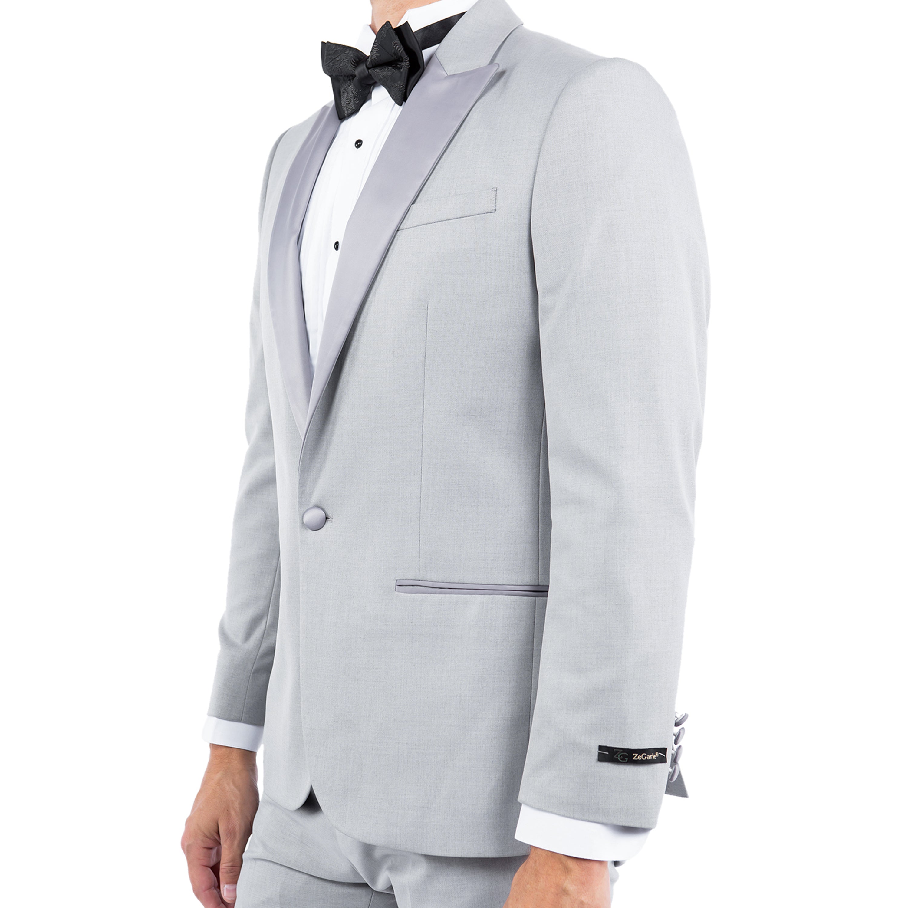 Men's Tailored-Fit Suits Separates Tuxedo Jacket w/ Peak Lapel