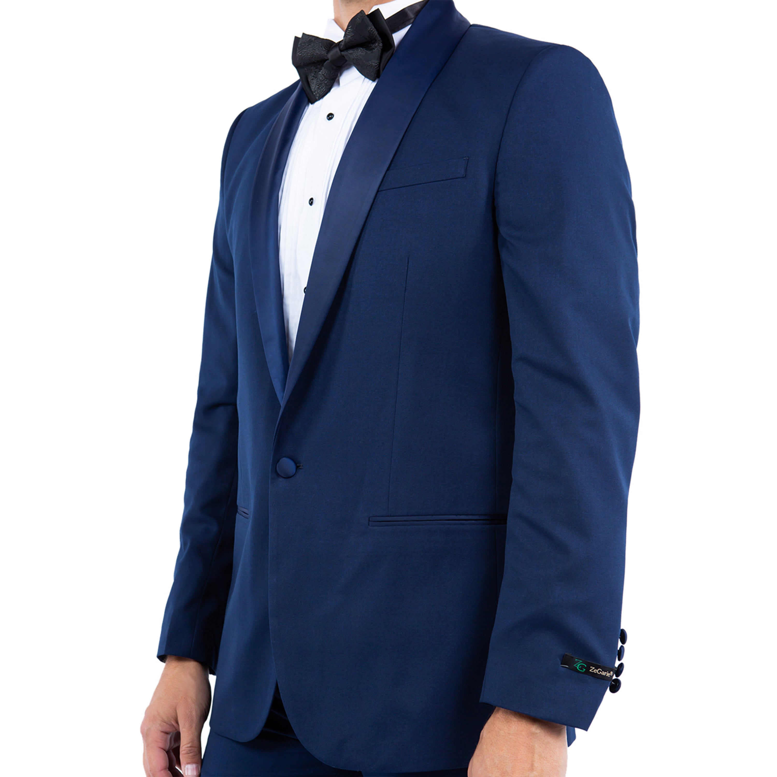 Men's Tailored-Fit Suits Separates Tuxedo Jacket w/ Shawl Collar