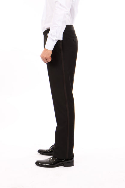 Bryan Michaels Mens Black Tuxedo Dress Pants MP106H-01