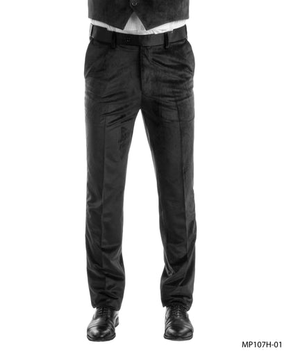 Bryan Michaels Mens Black Velvet Tuxedo Dress Pants MP107H-01