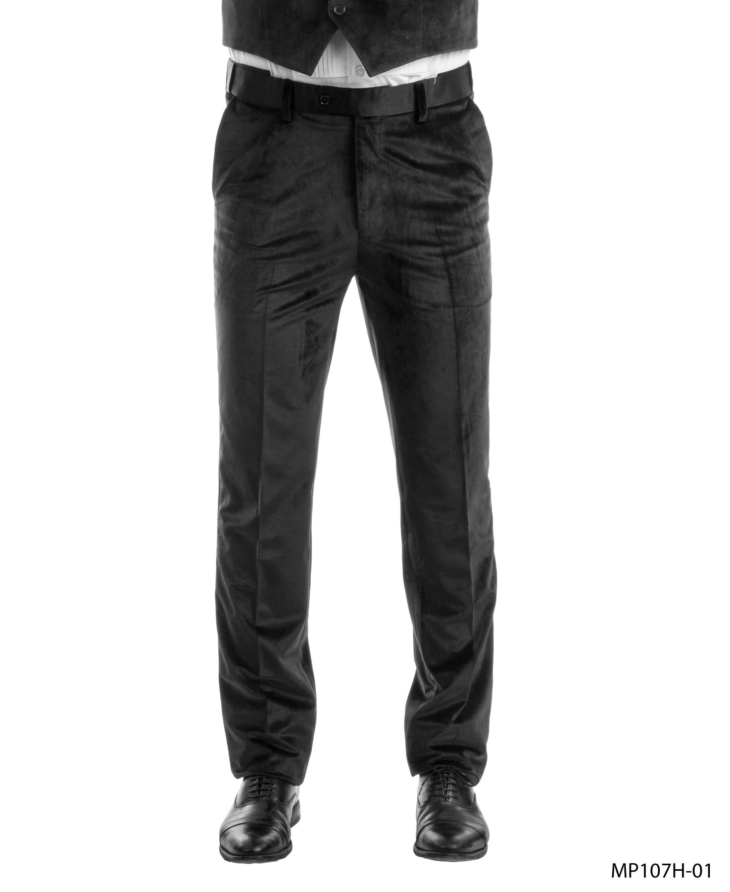 Bryan Michaels Mens Black Velvet Tuxedo Dress Pants MP107H-01