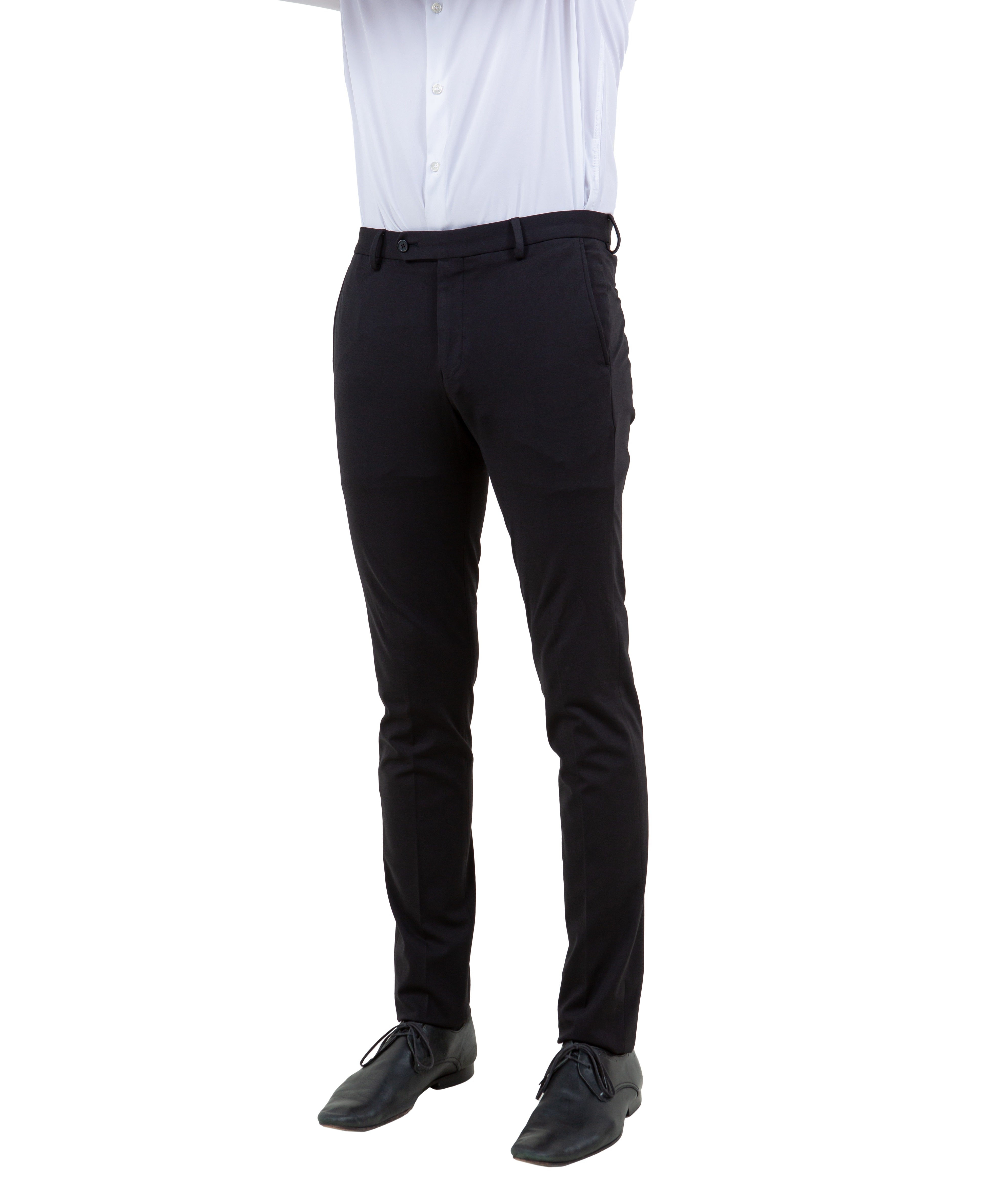 Z-Flex Open Bottom Knit Trousers, Black