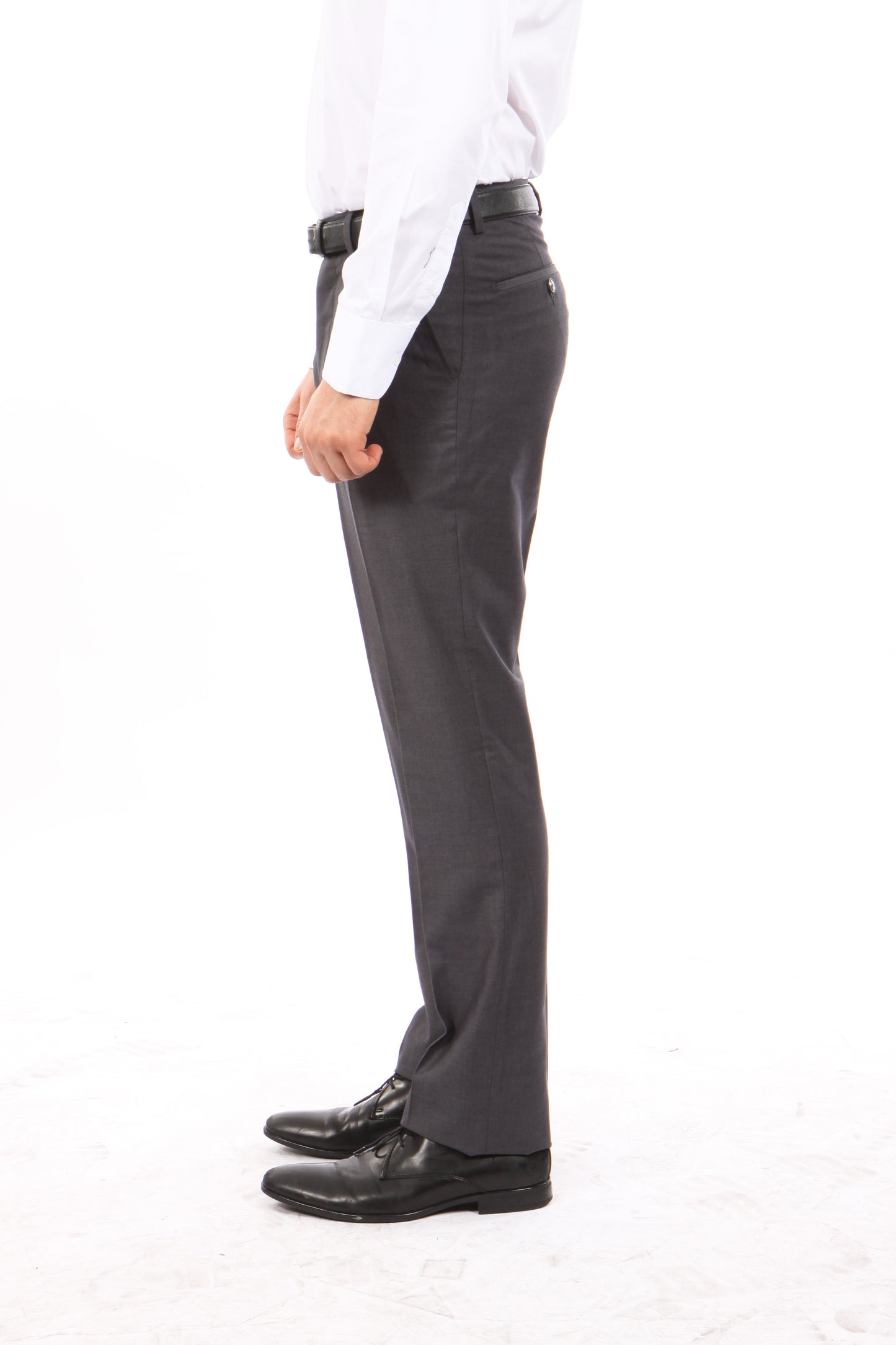 Zegarie Mens Dk Grey Performance Stretch Wool Dress Pants MPW100-02