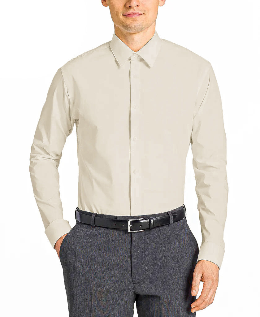 Solid Office Dress-shirt By Tazzio