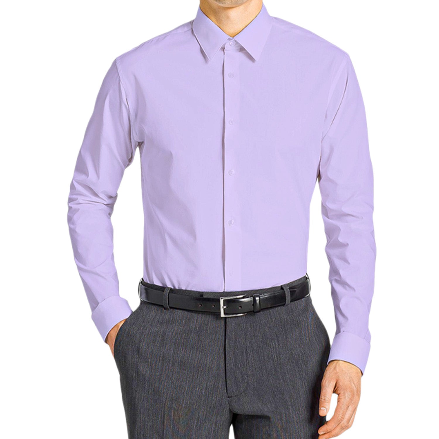 Solid Office Dress-shirt By Tazzio