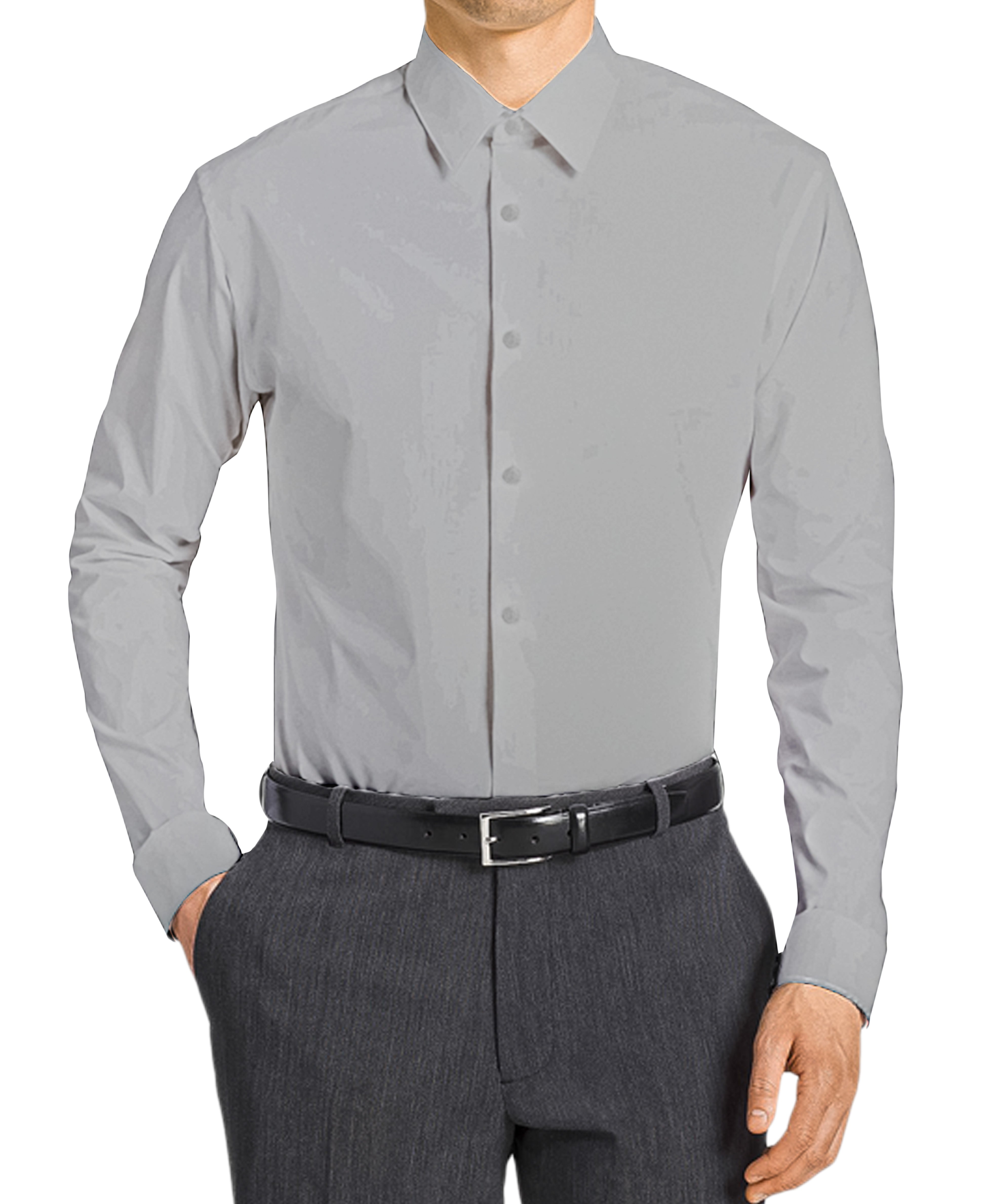 Solid Office Dress-shirt By Tazzio