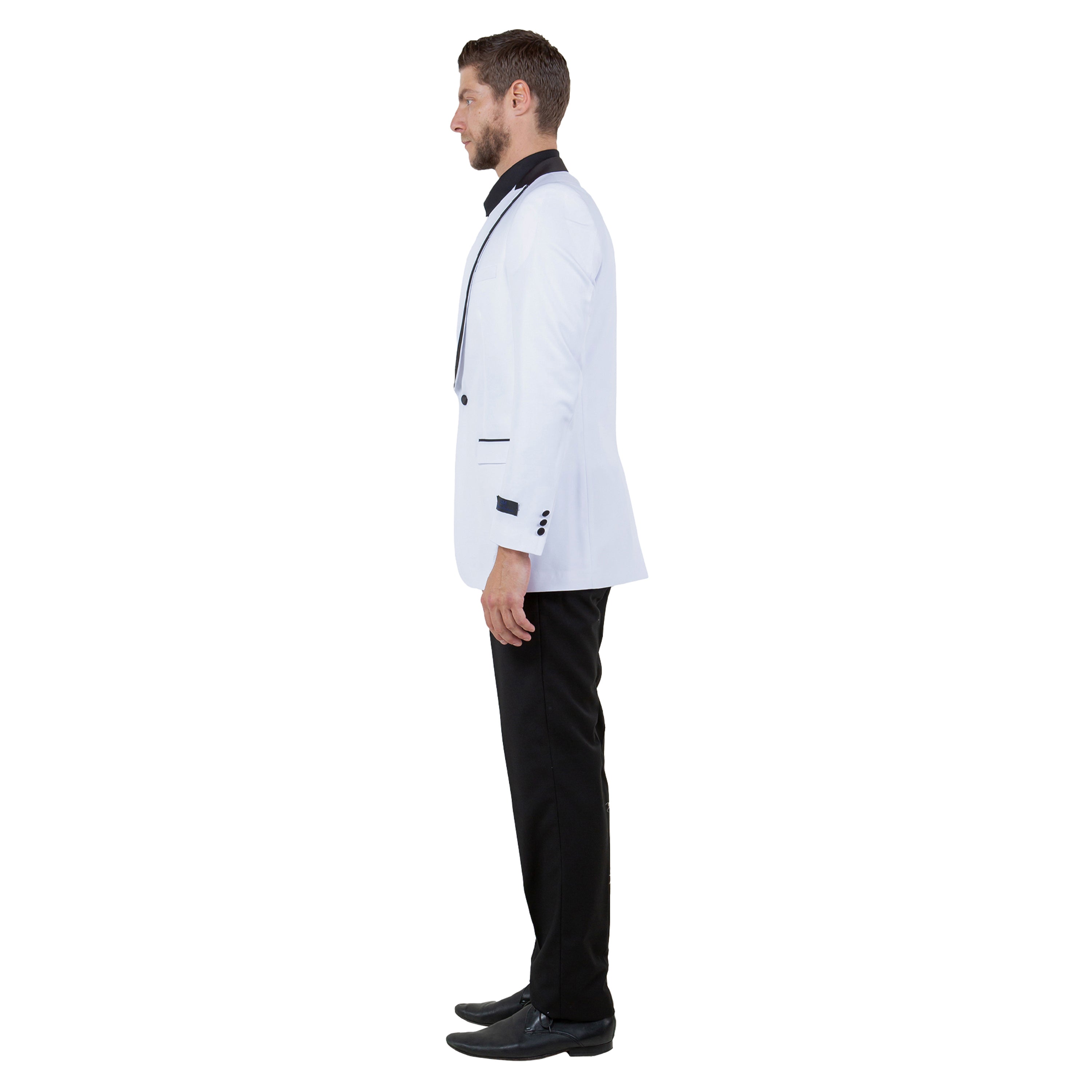 Men's 3pc Tuxedo w/ Satin Shawl Collar & Expandable Clip Pants