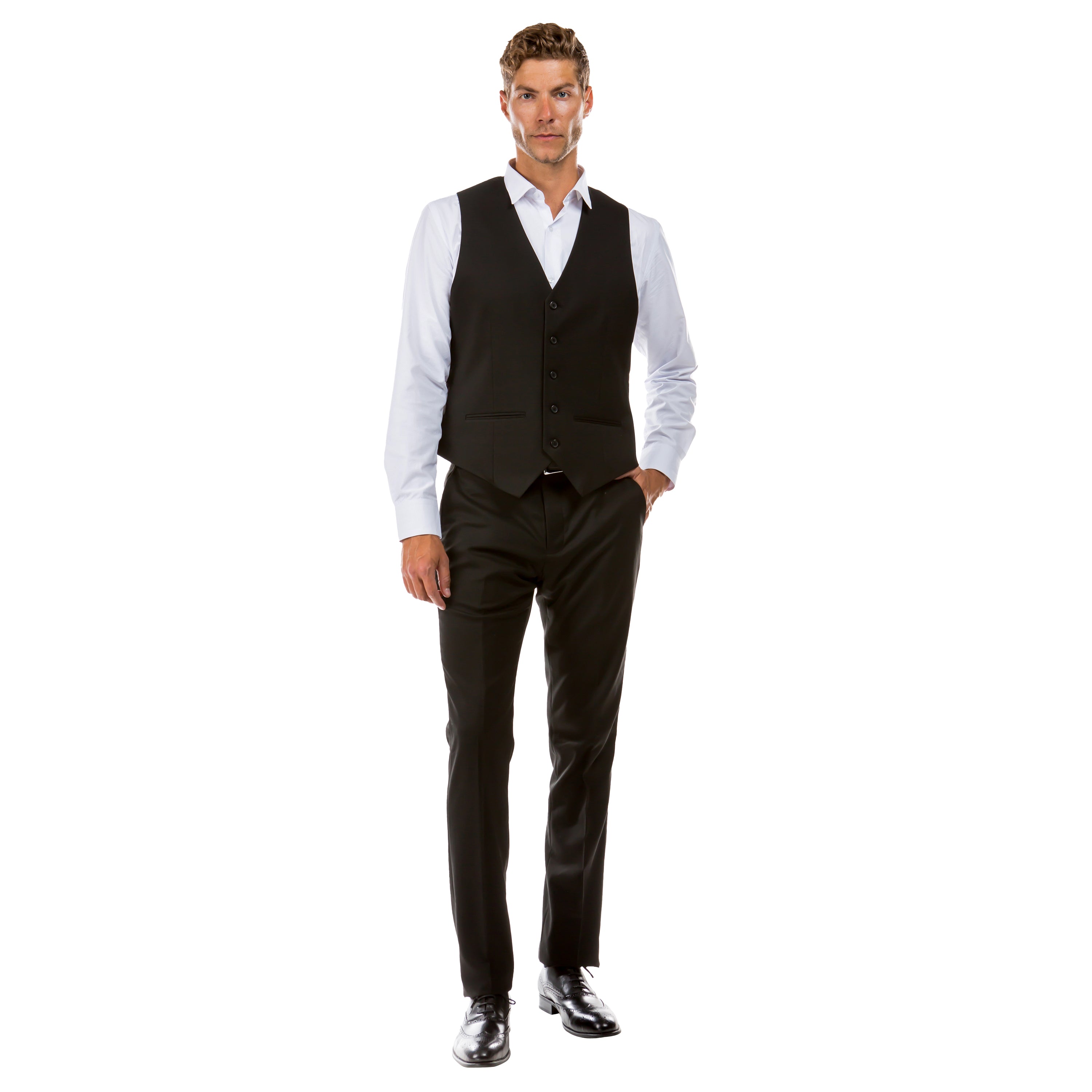 Men's Tailored-Fit Suits Separates Vest