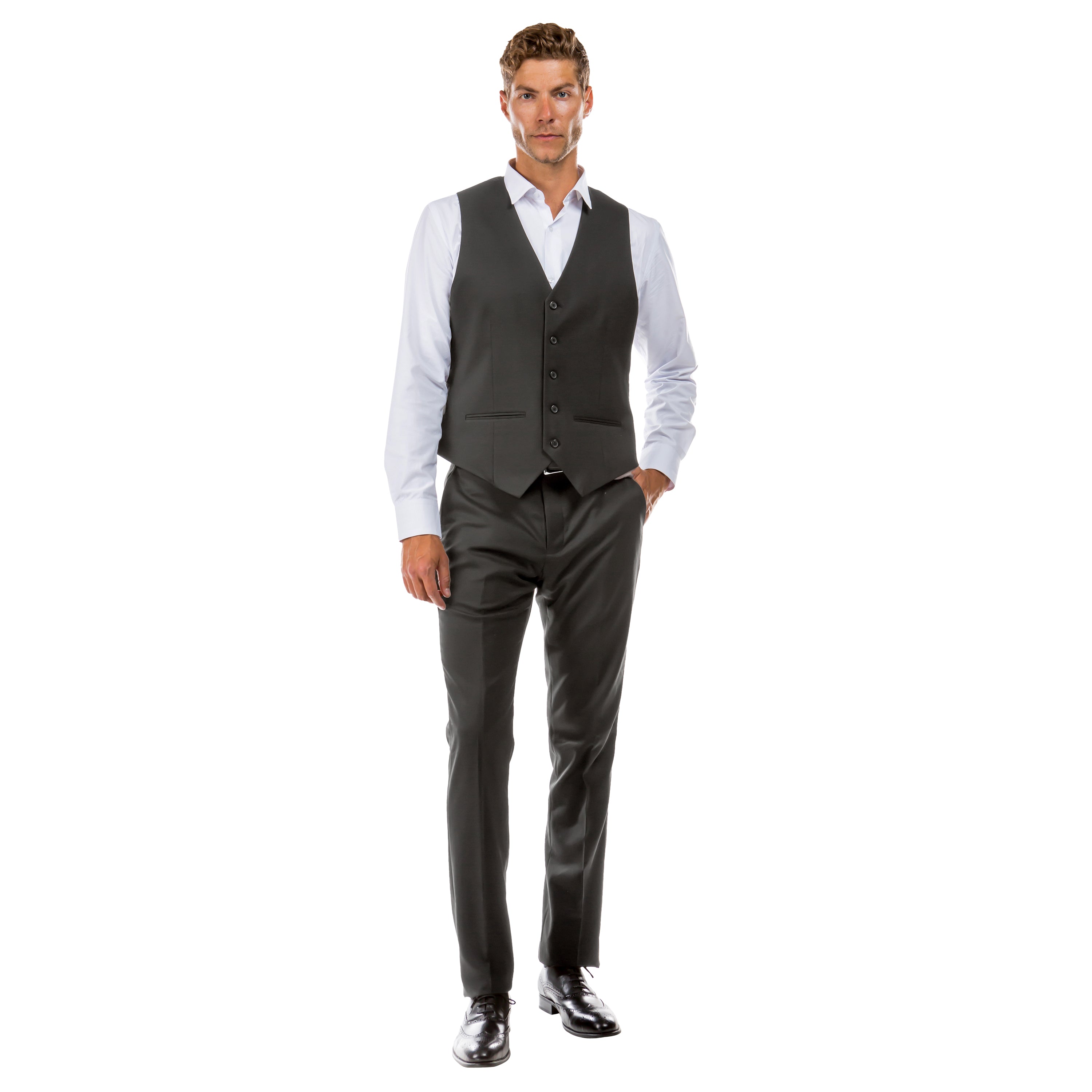 Men's Tailored-Fit Suits Separates Vest