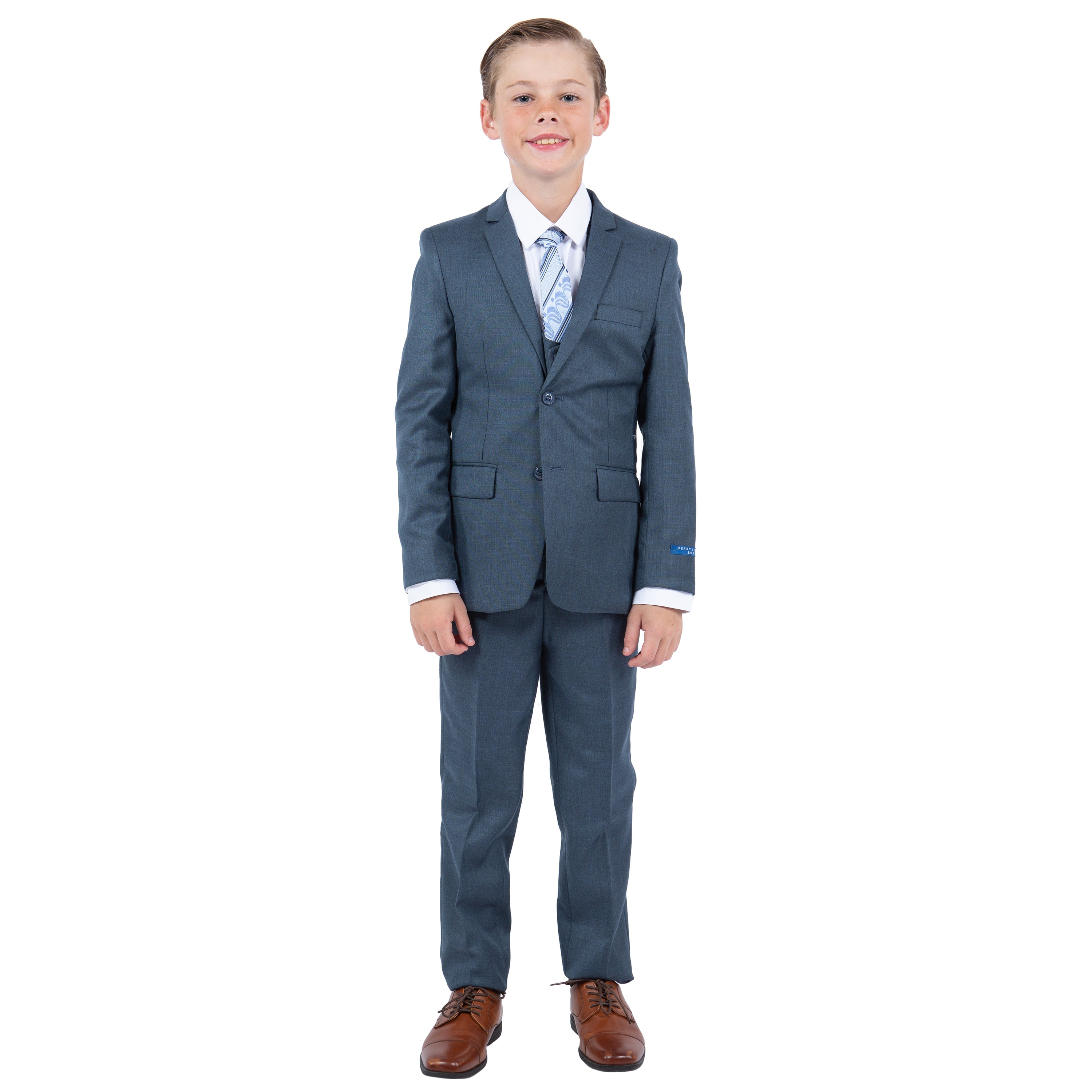 Perry Ellis Boy's Sharkskin 5pc Suit