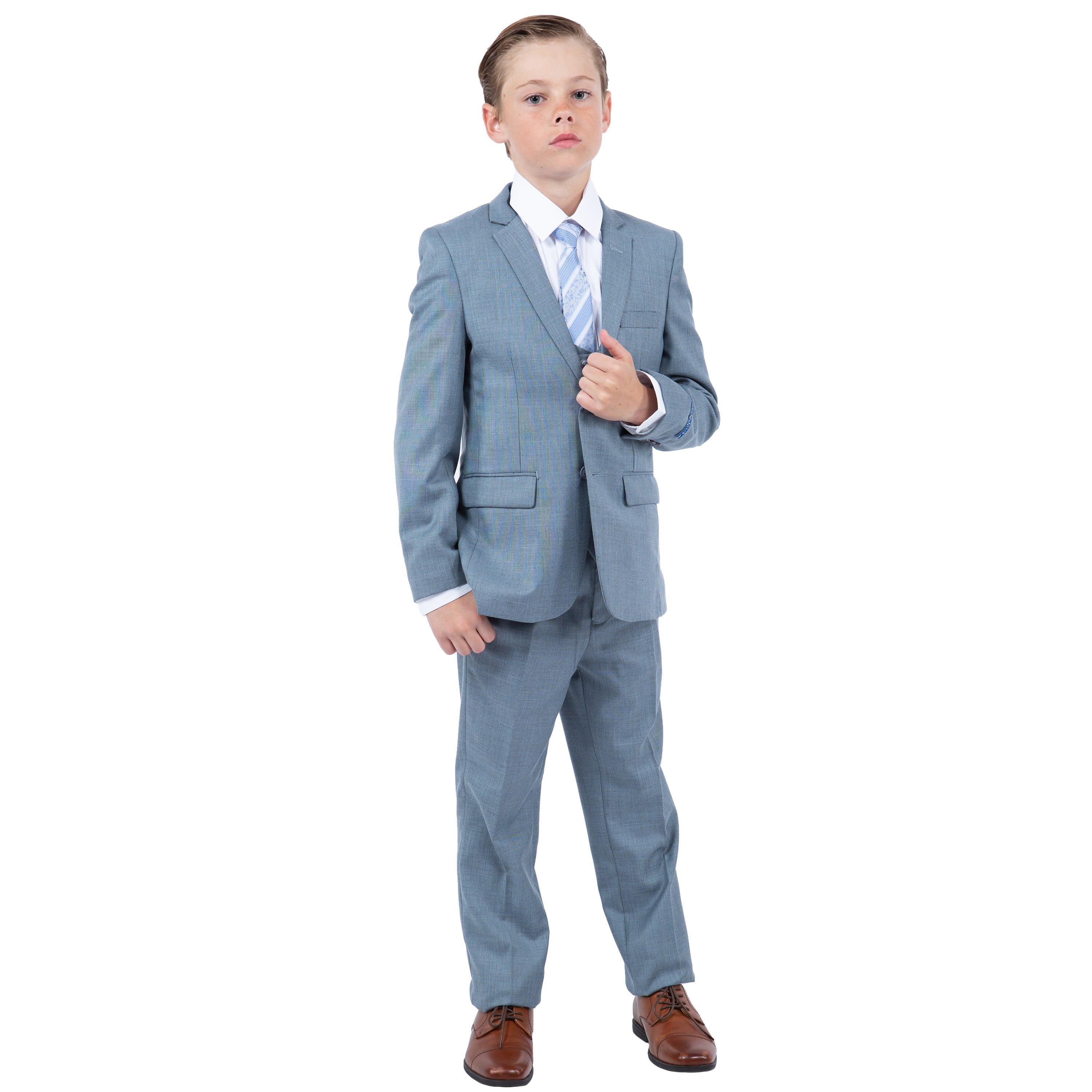 Perry Ellis Boy's Sharkskin 5pc Suit