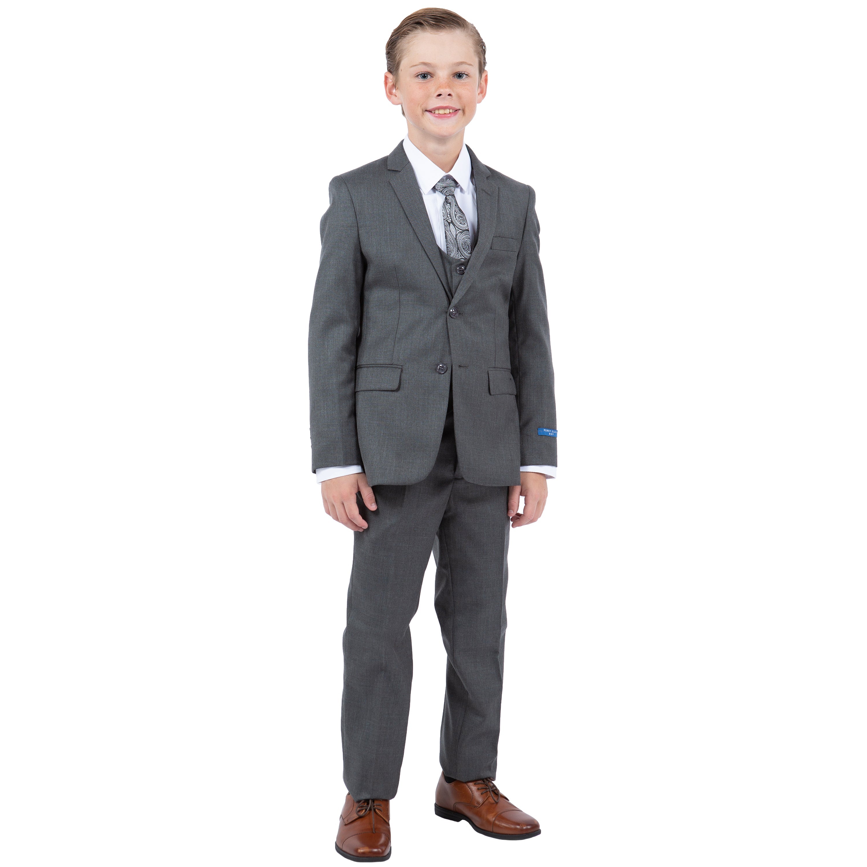 Perry Ellis Boy's Sharkskin 5pc Suit