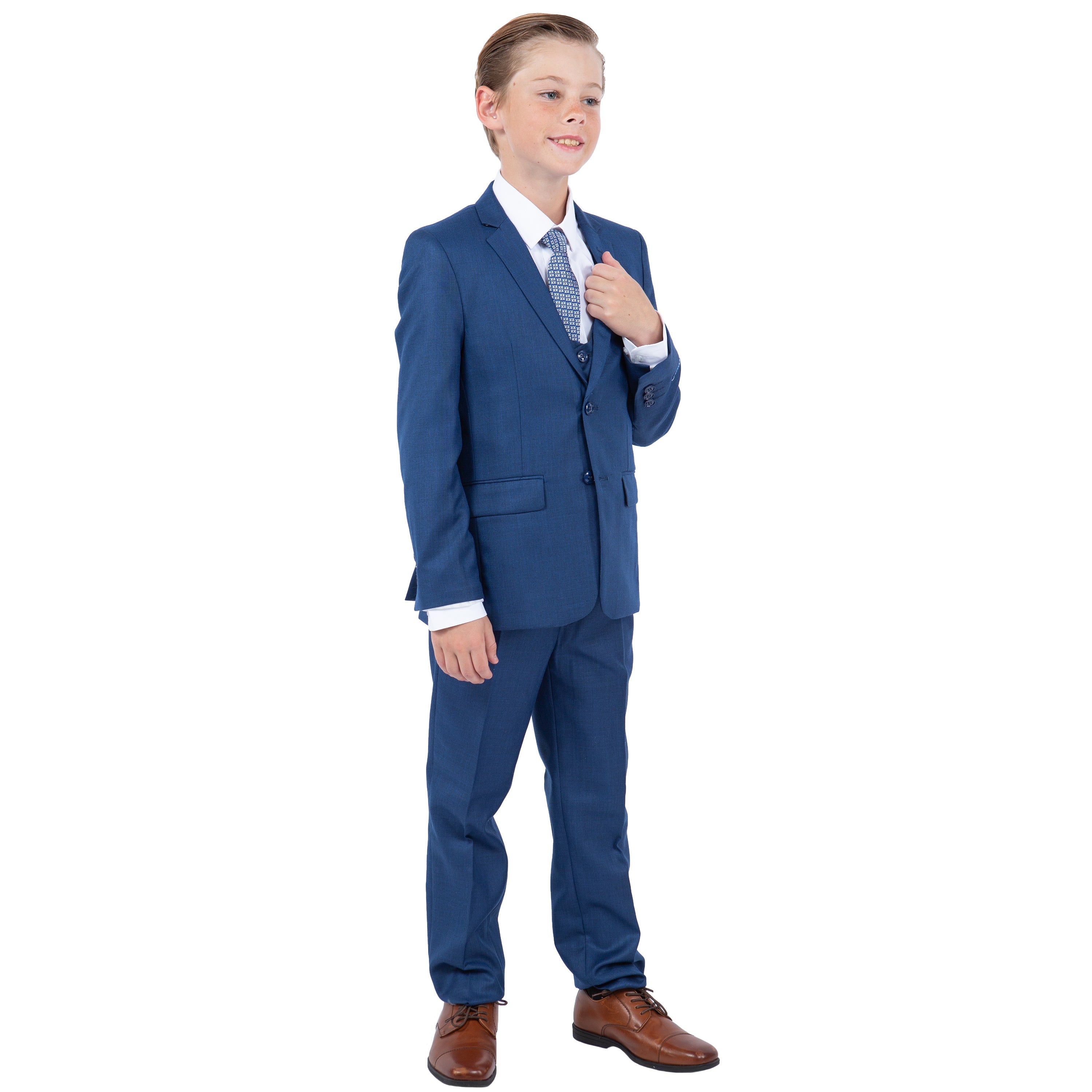 Perry Ellis Boy's Sharkskin 5pc Suit