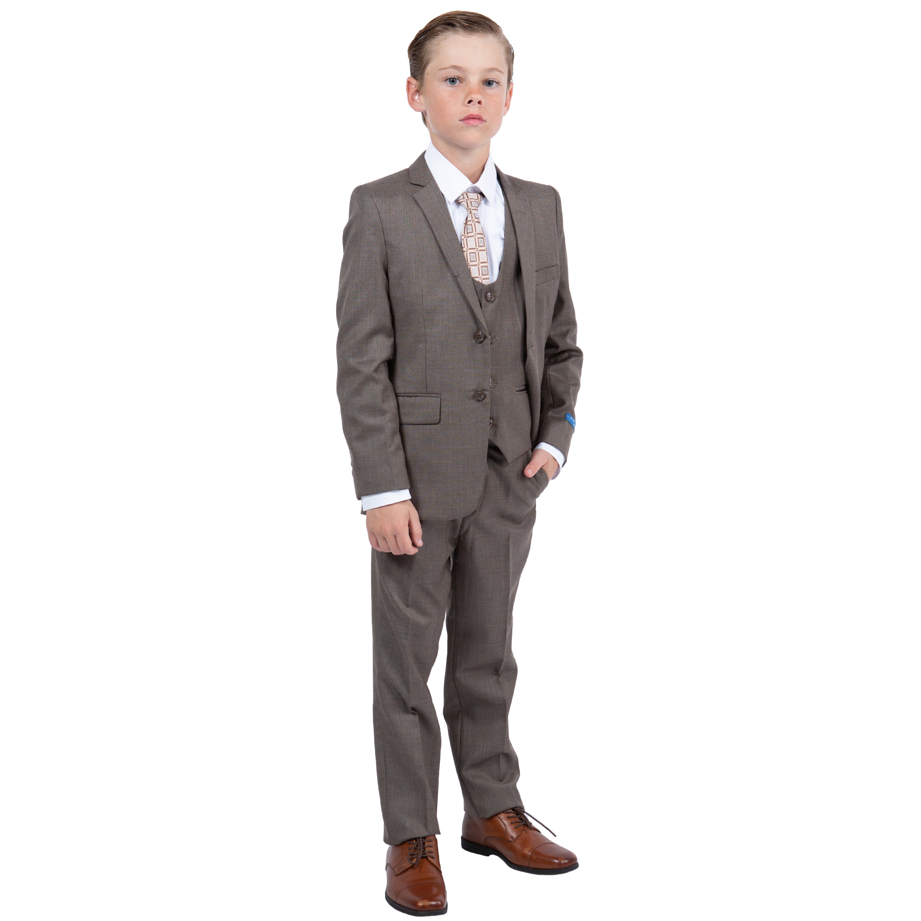 Perry Ellis Boy's Sharkskin 5pc Suit