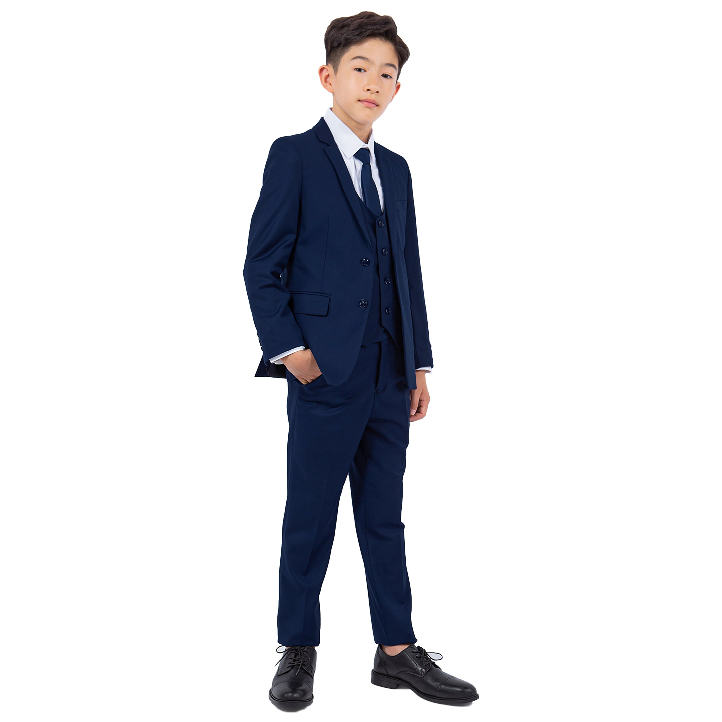 Perry Ellis Boy's 5pc Solid Suit