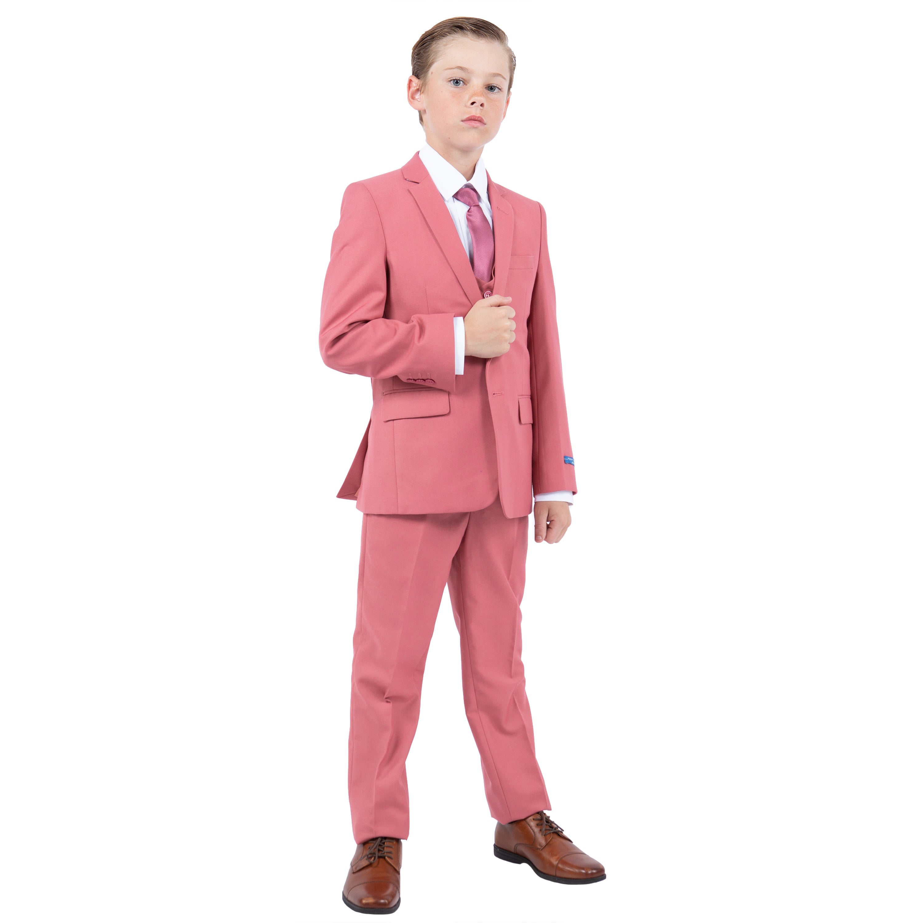 Perry Ellis Boy's 5pc Solid Suit