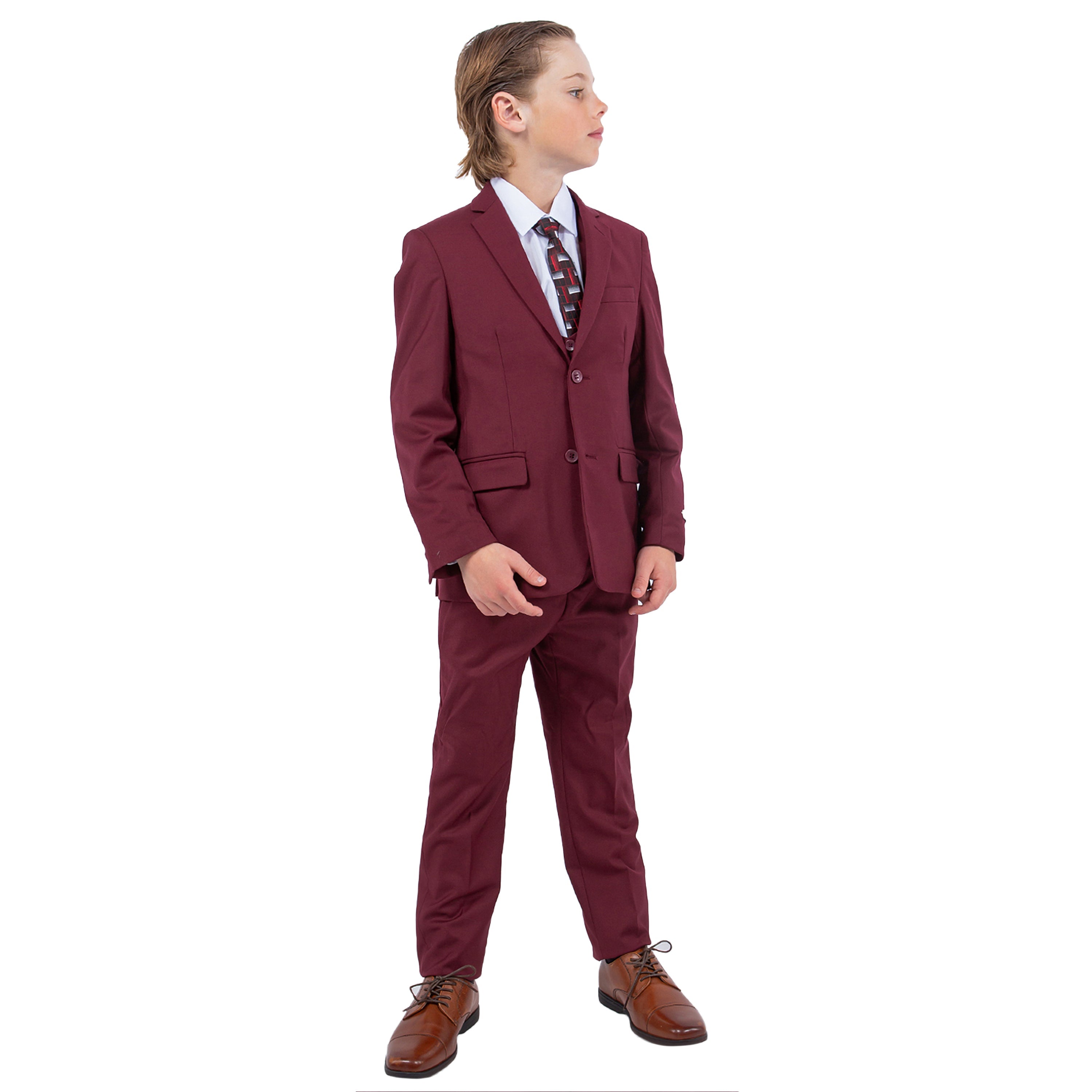 Stacy Adams Boy's 5pc Solid Suit